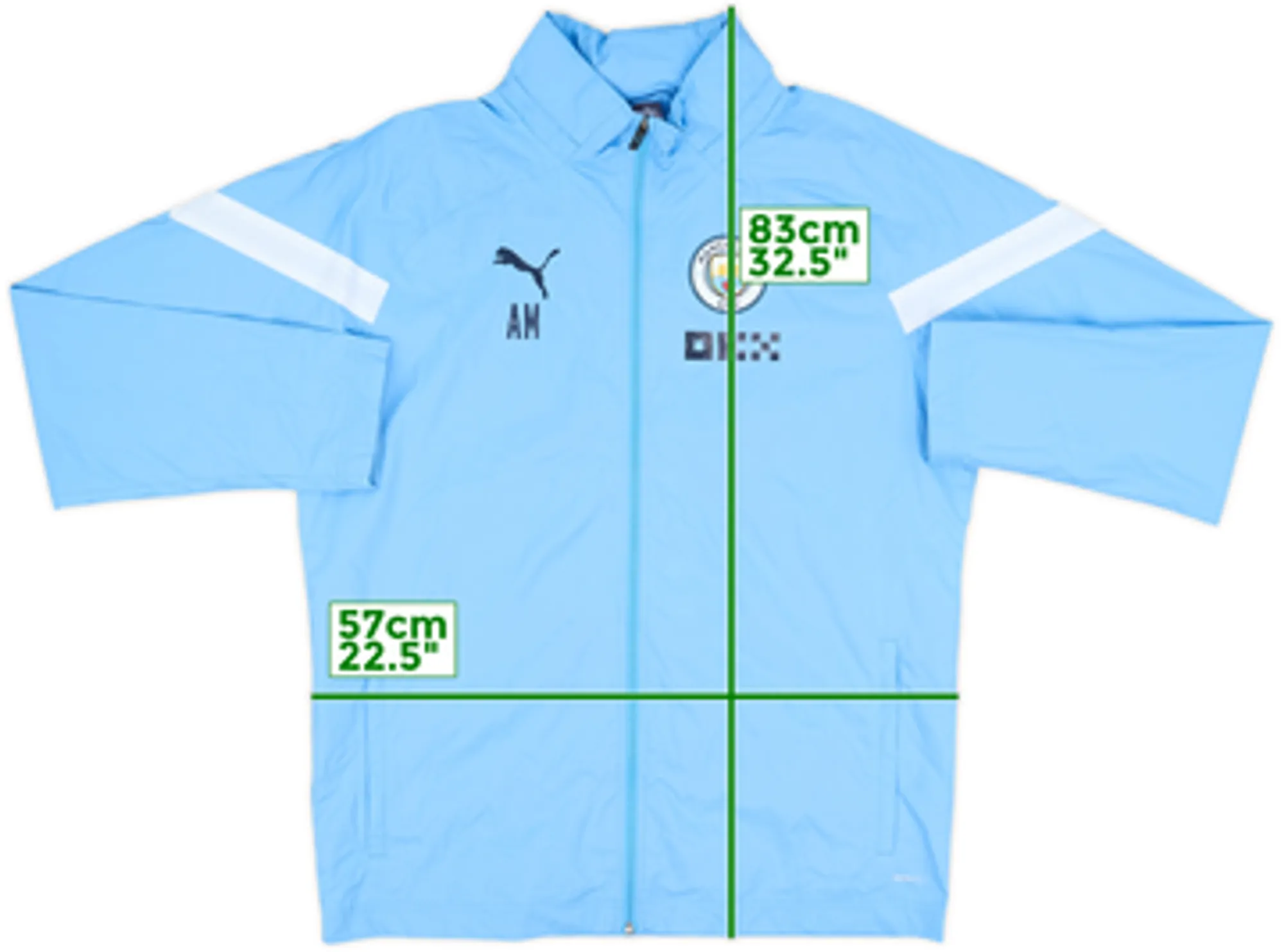 2022-23 Manchester City Staff Issue Puma Hooded Track Jacket AM - 8/10 - (L)