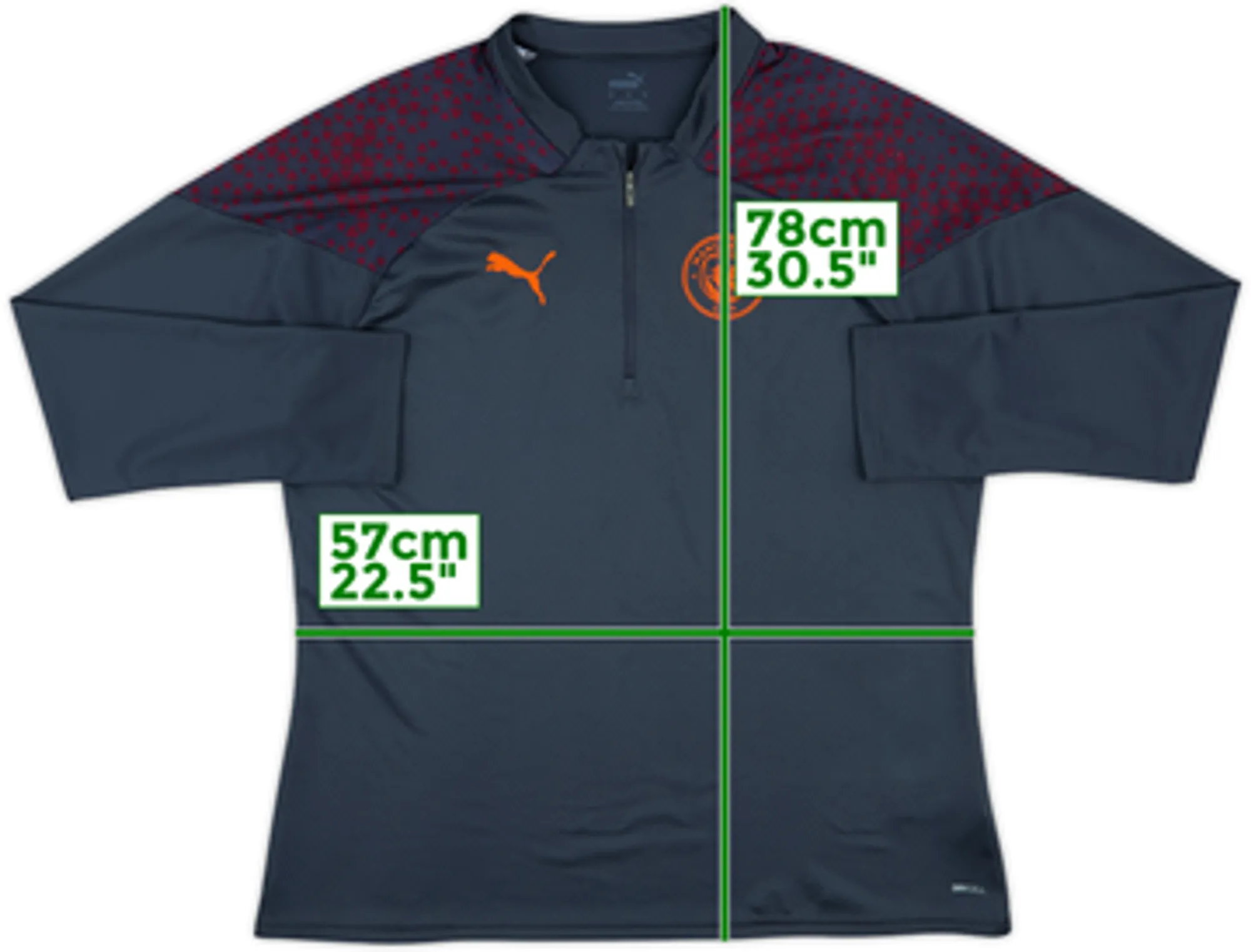 2023-24 Manchester City Puma 1/4 Zip Training Top - 7/10 - (XL)