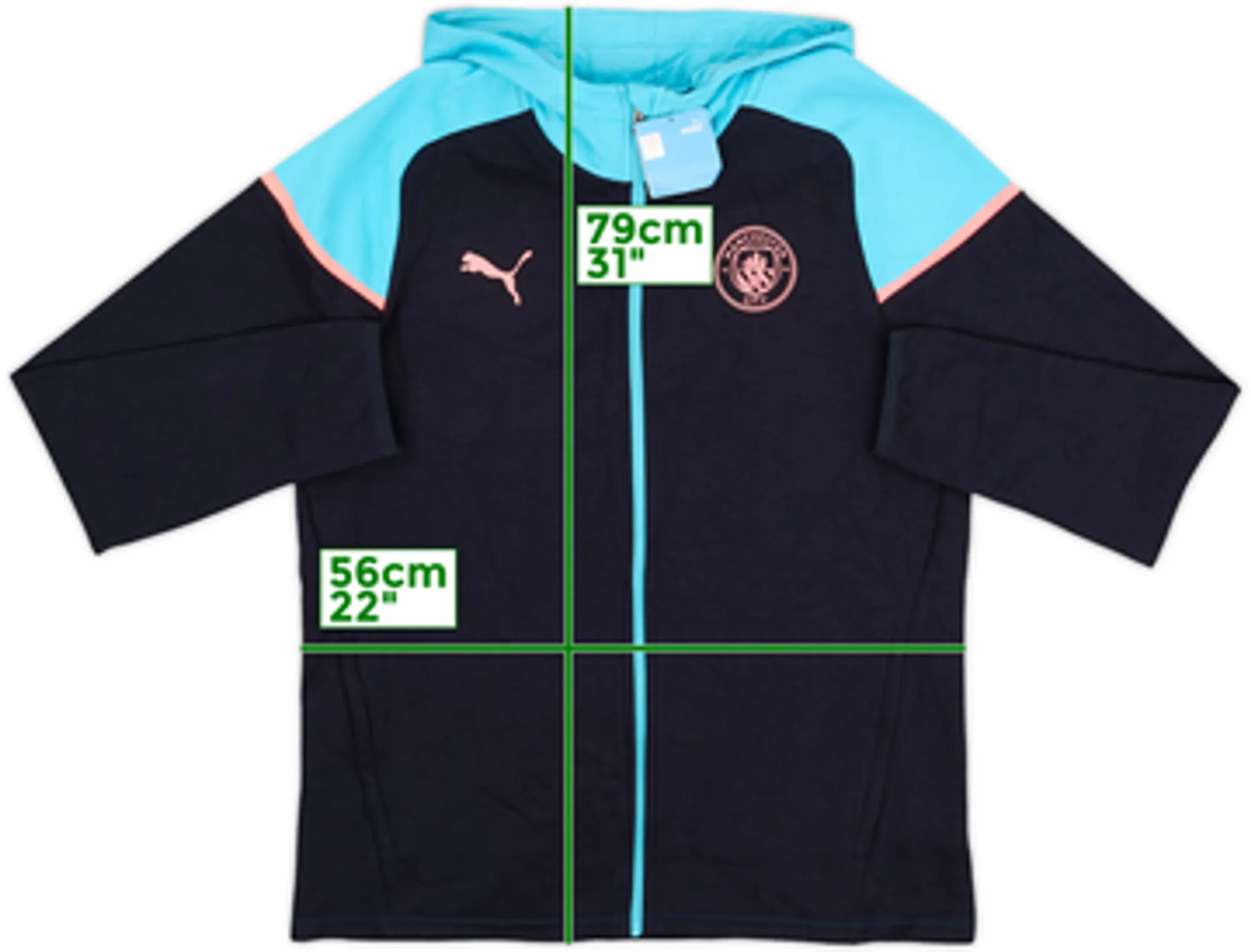 2023-24 Manchester City Puma Hooded Track Jacket (L)
