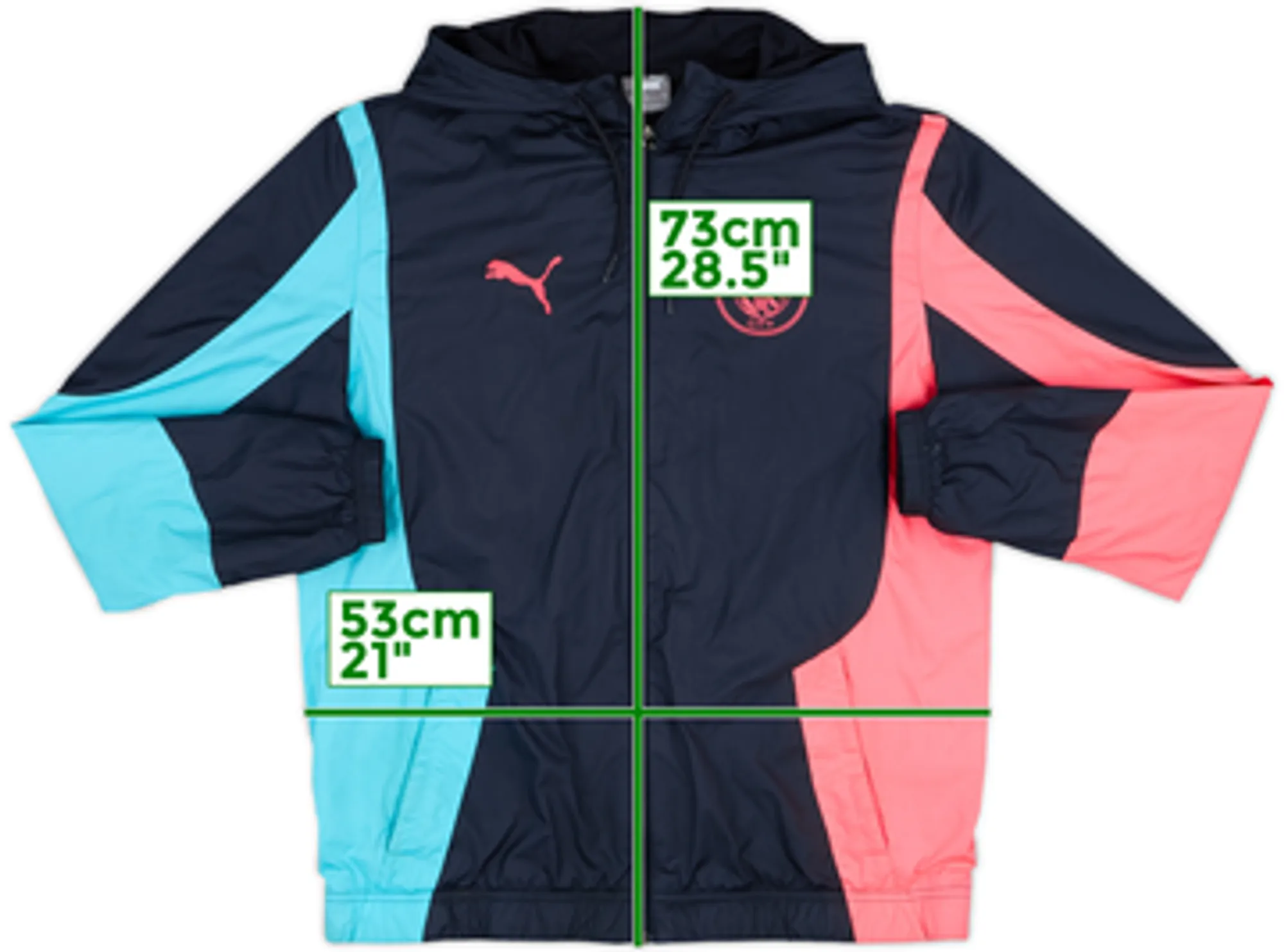 2023-24 Manchester City Puma Hooded Track Jacket - 7/10 - (M)