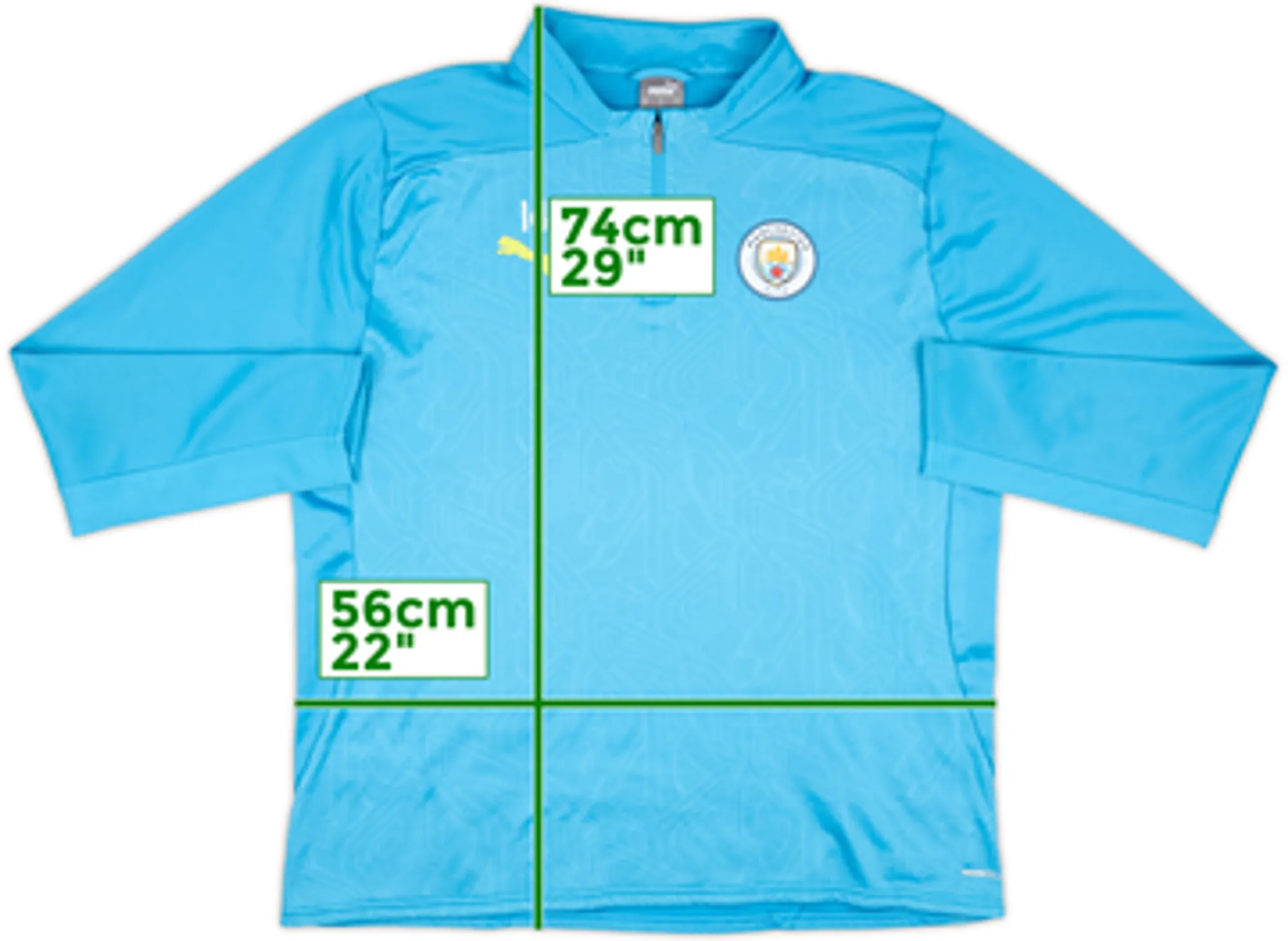 2024-25 Manchester City Player Issue Puma 1/4 Zip Training Top #14 - 9/10 - (L)