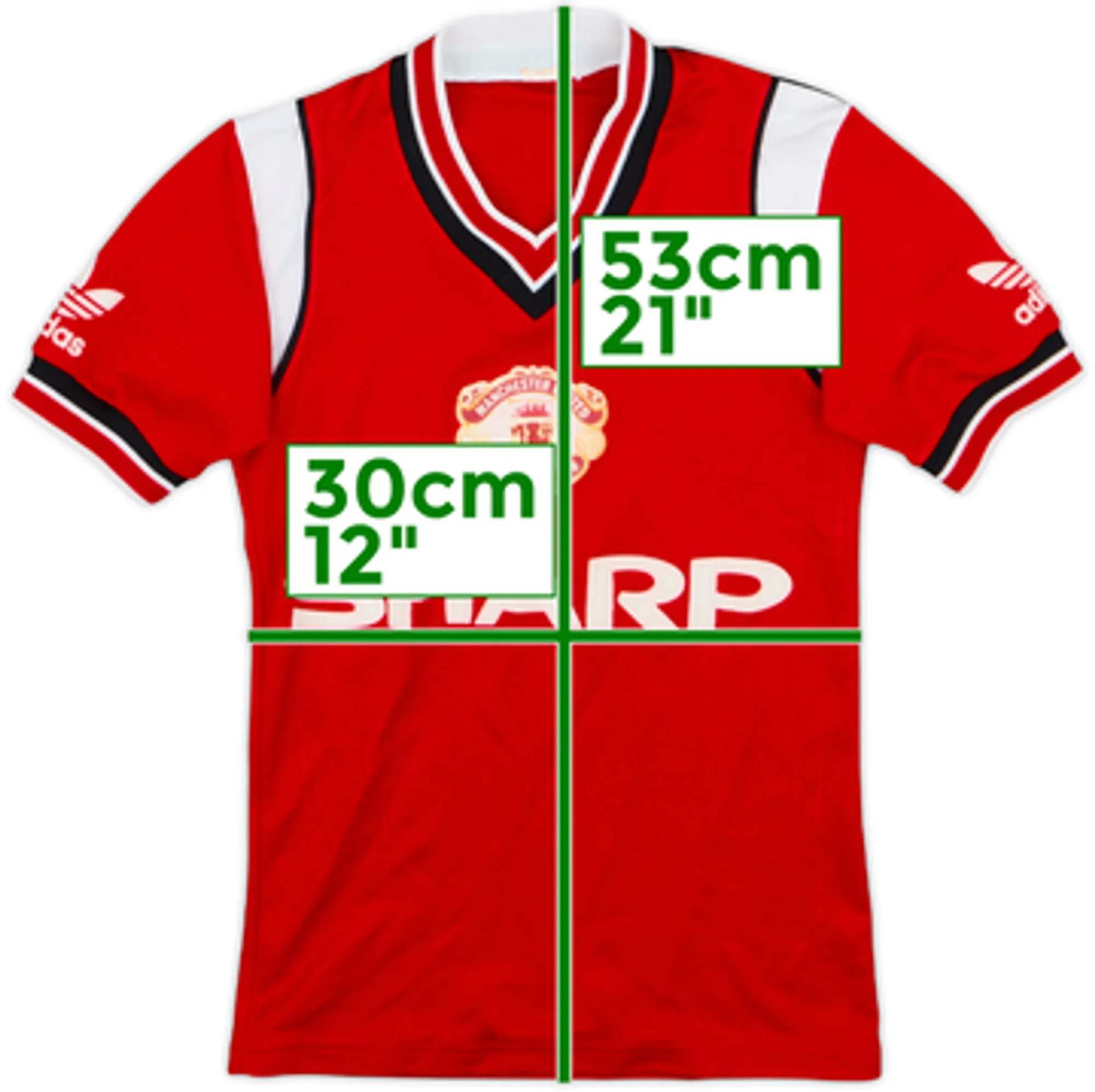 1984-86 Manchester United Home Shirt - 8/10 - (S.Boys)