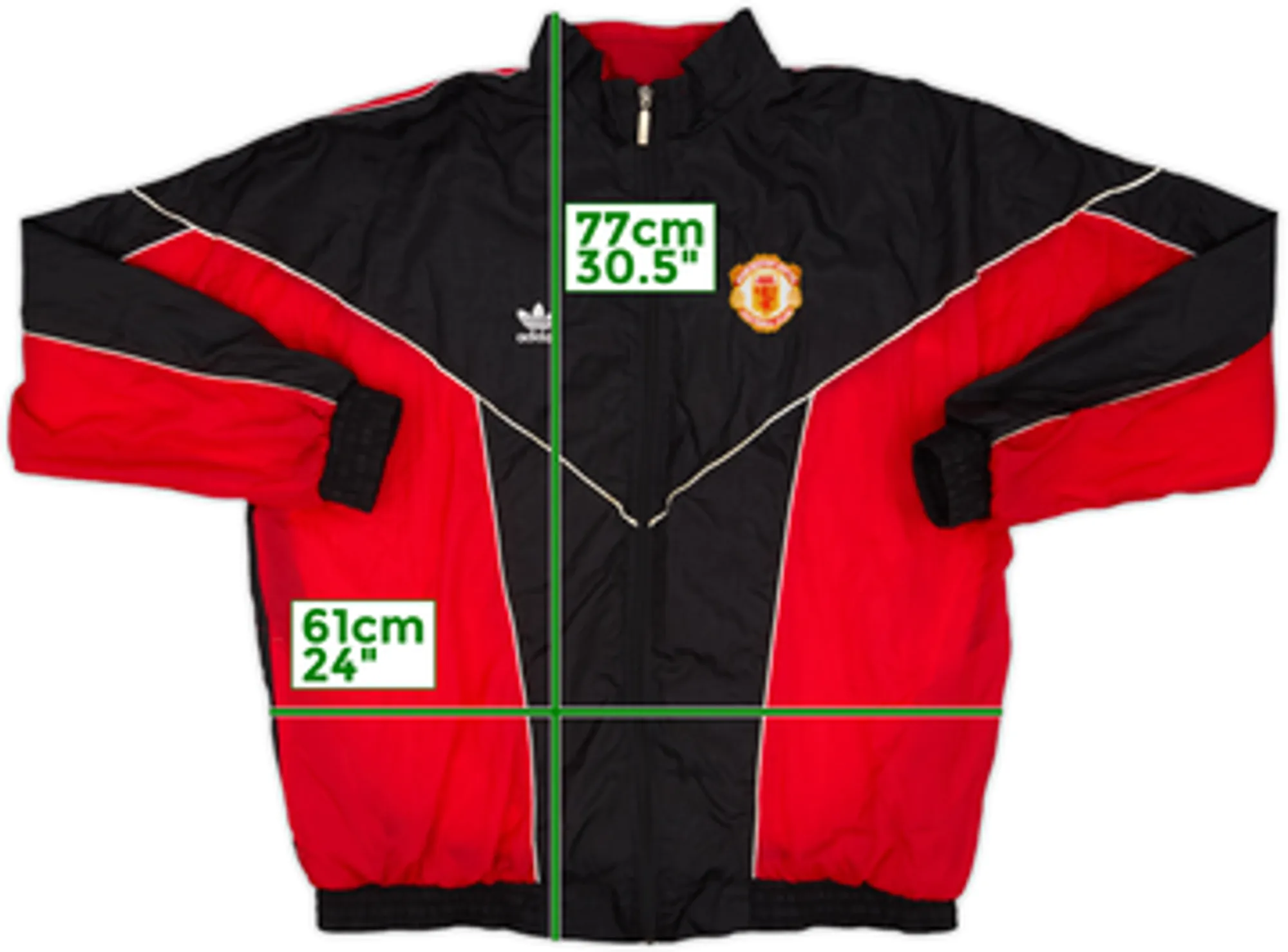 1988-89 Manchester United adidas Track Jacket - 8/10 - (L/XL)