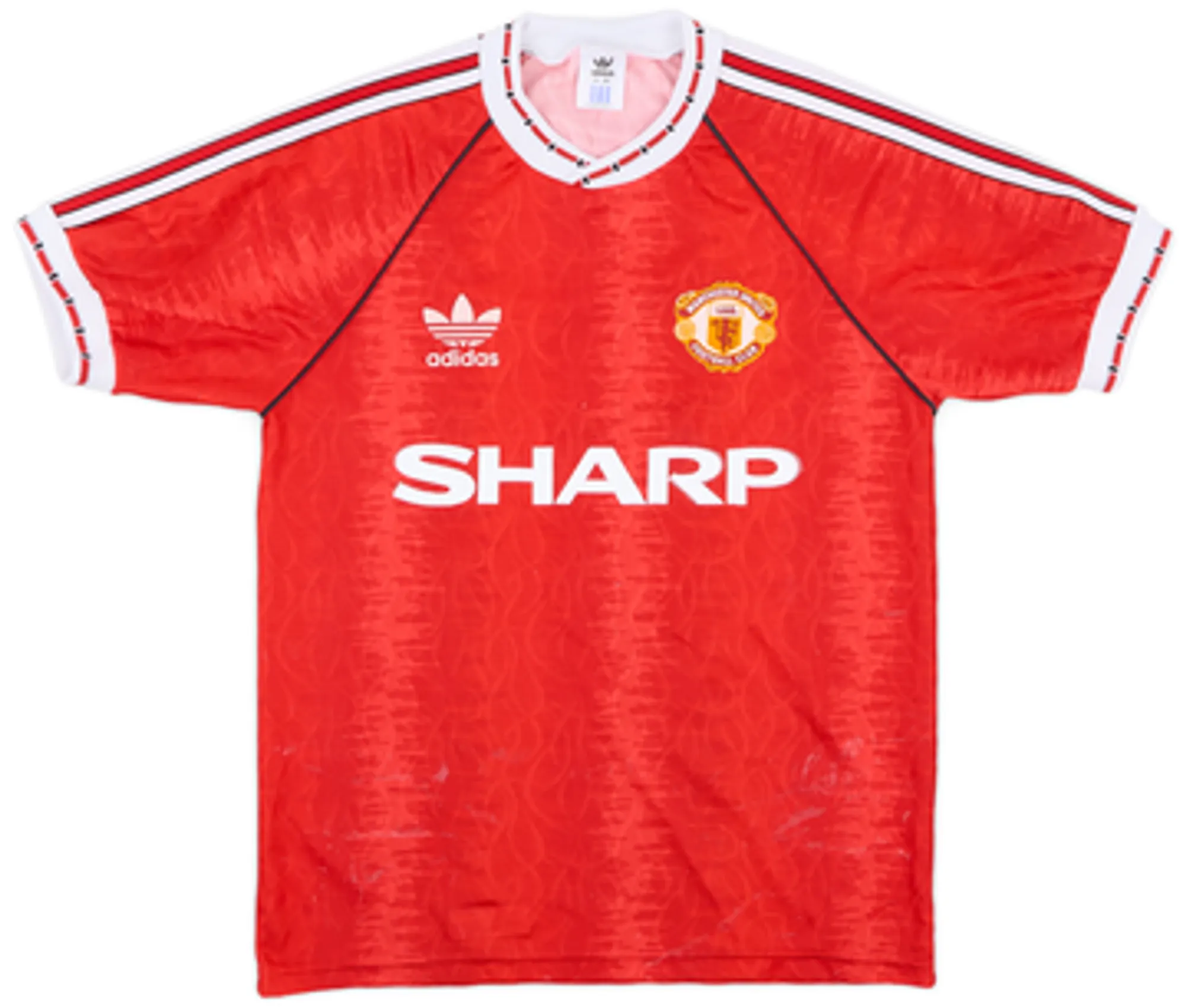 1990-92 Manchester United Home Shirt - 6/10 - (L.Boys)