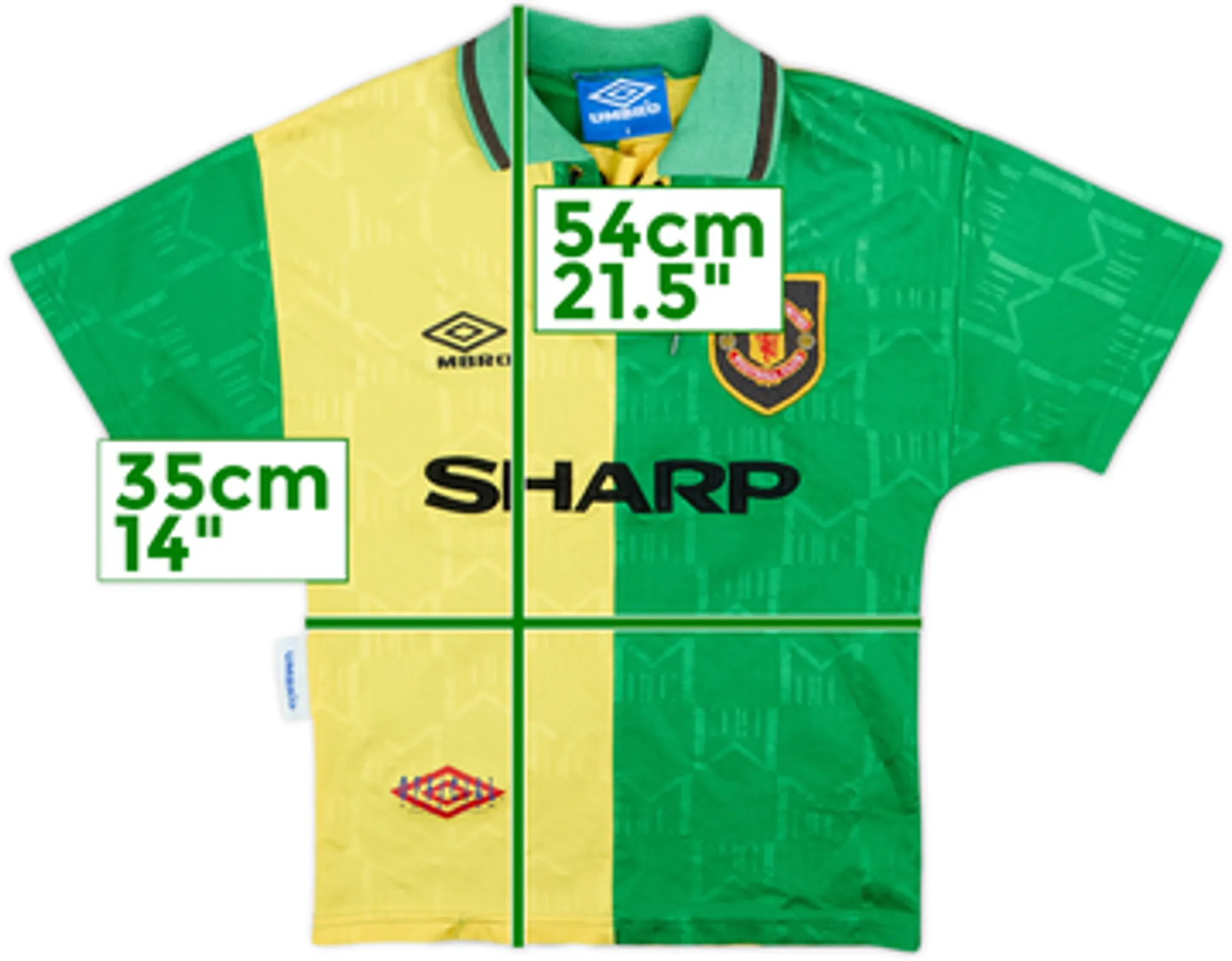 1992-94 Manchester United Third Shirt - 8/10 - (L.Boys)