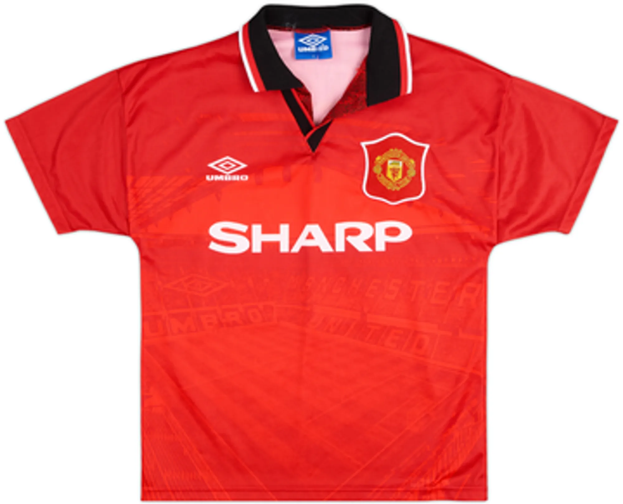 1994-96 Manchester United Home Shirt Beckham #24 - 7/10 - (L)