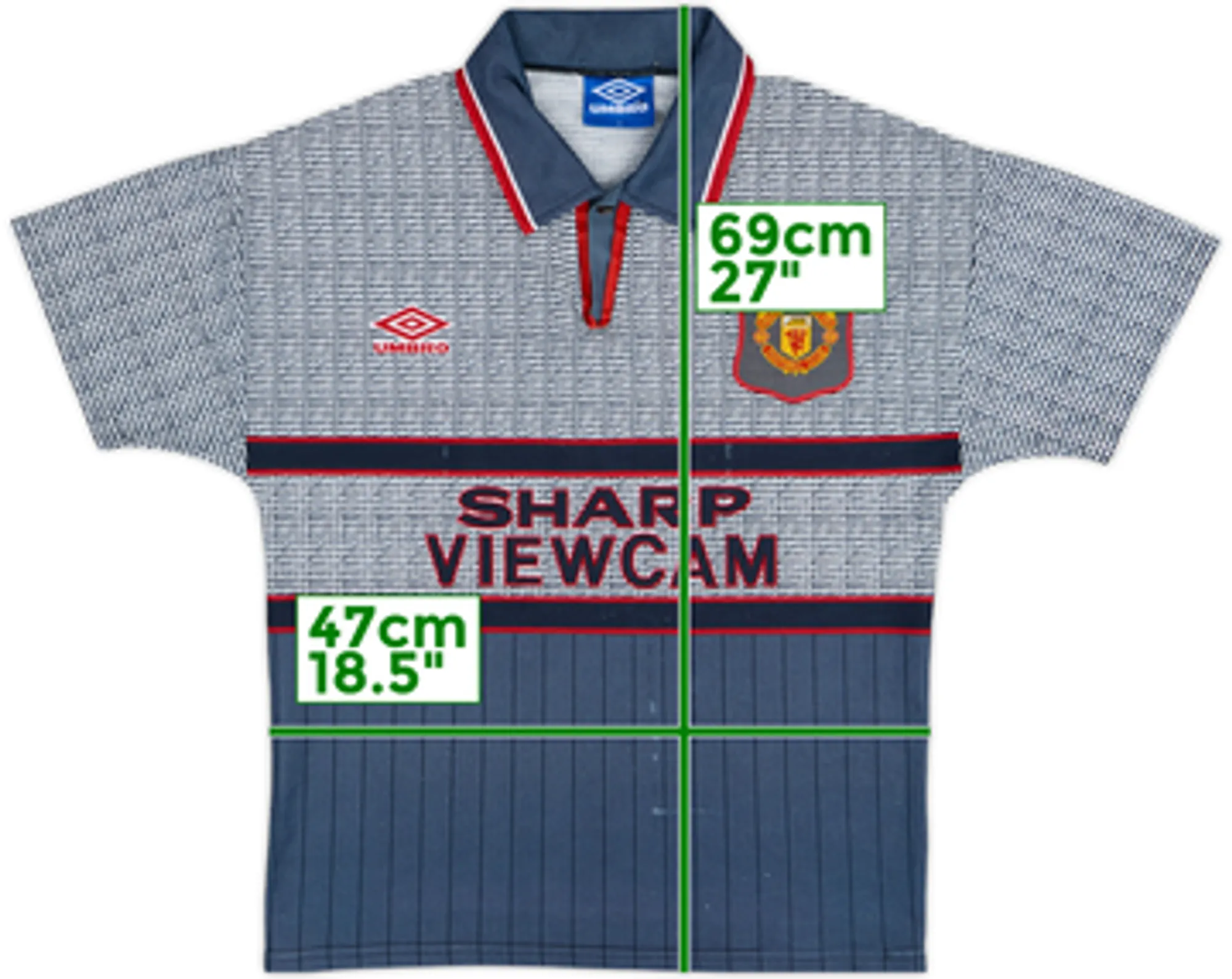 1995-96 Manchester United Away Shirt - 6/10 - (L.Boys)