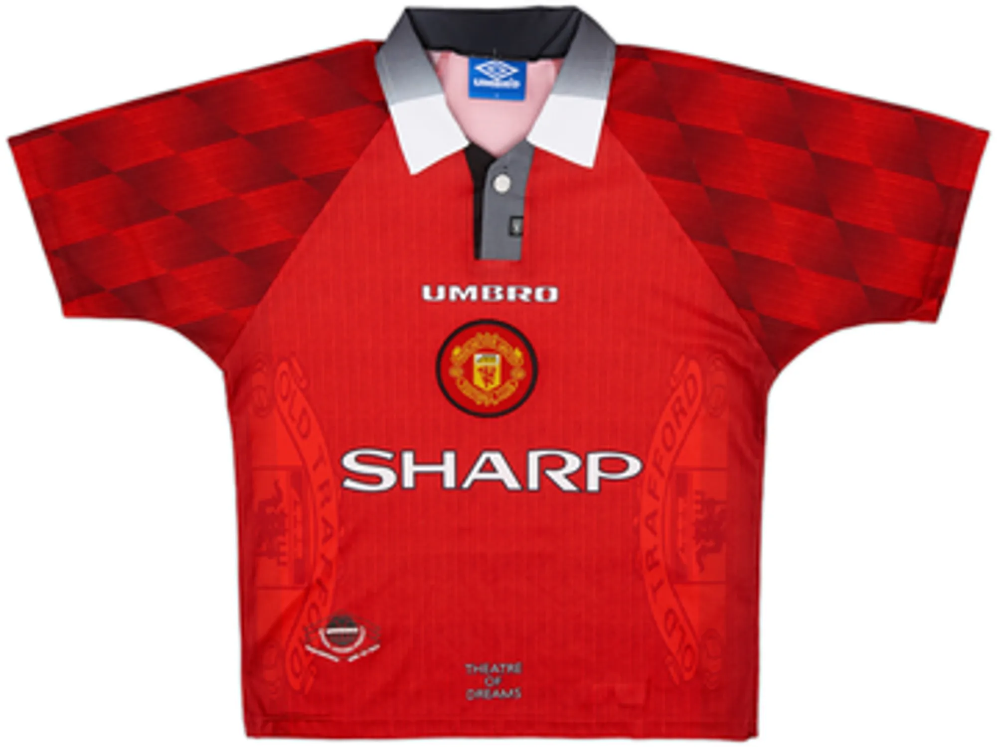 1996-98 Manchester United Home Shirt Cantona #7 - 9/10 - (XL)