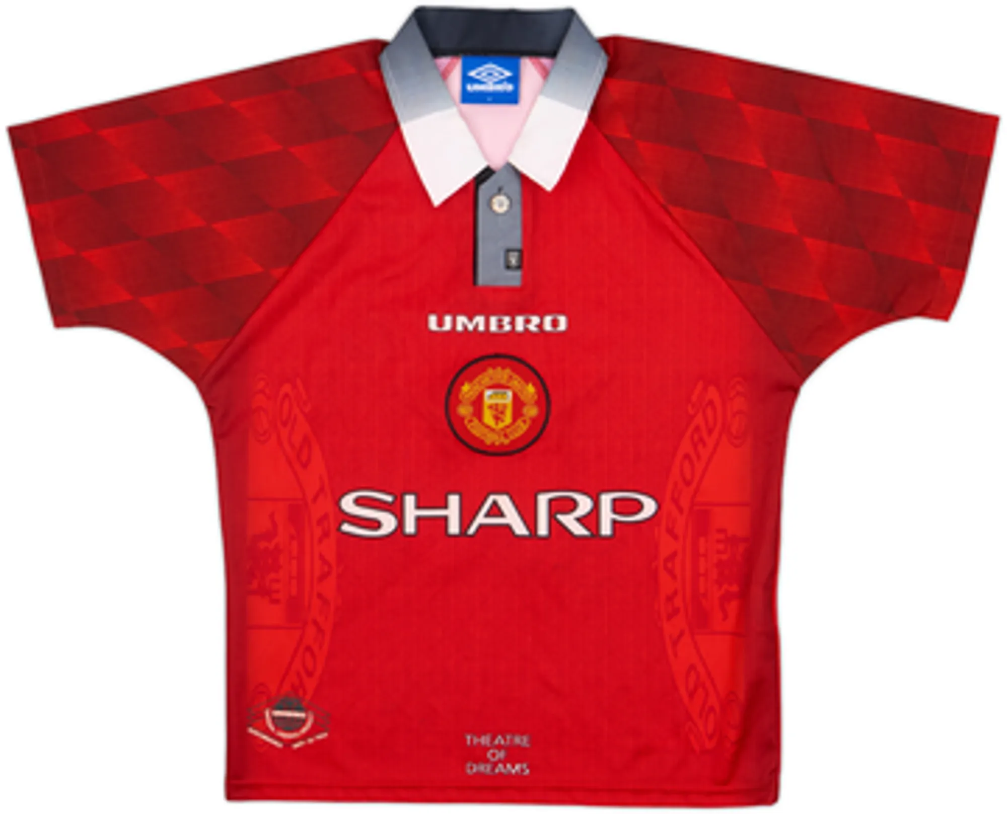 1996-98 Manchester United Home Shirt Keane #16 - 7/10 - (Y)