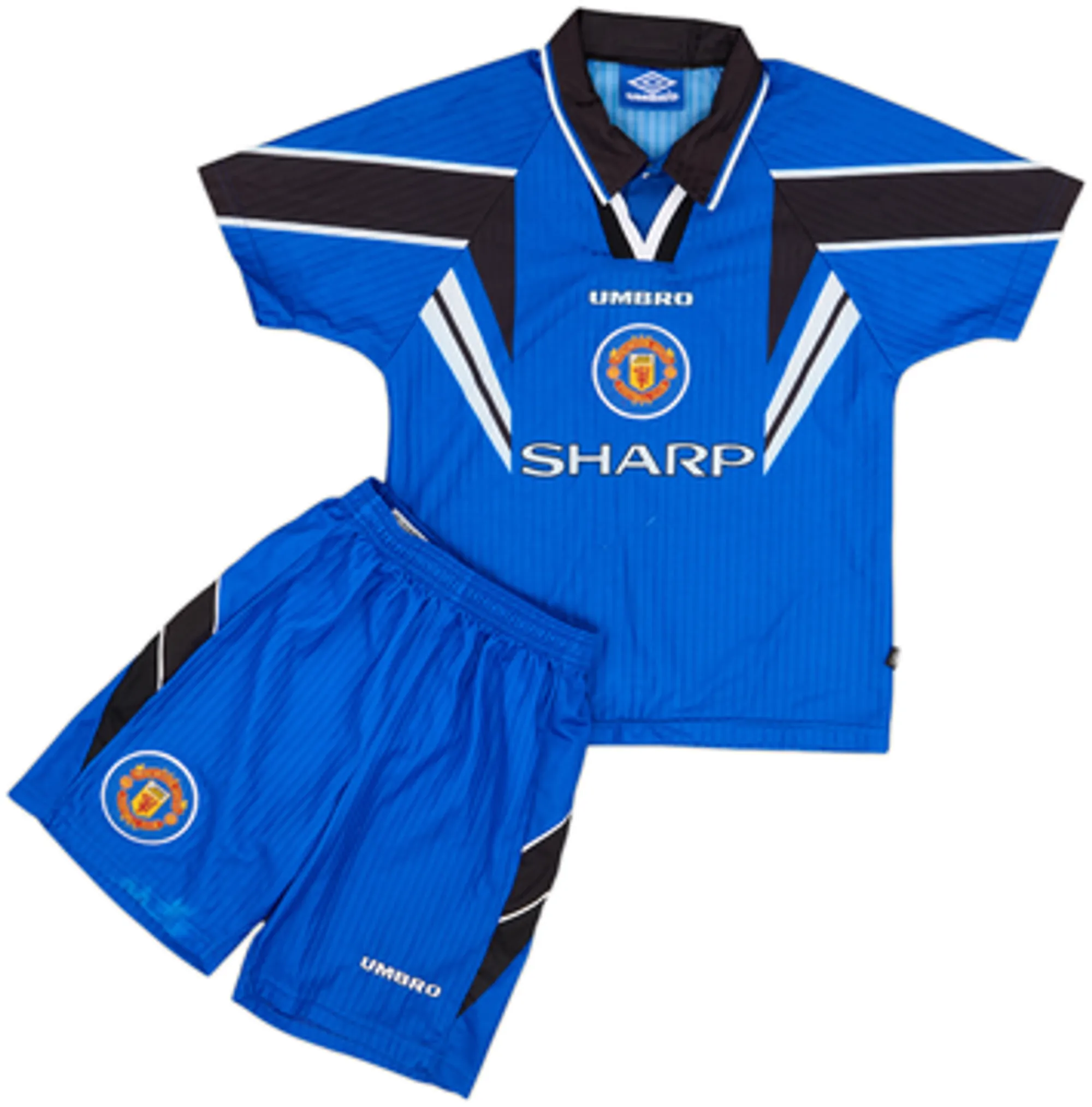 1996-98 Manchester United Third Shirt & Shorts - 8/10 - (M)
