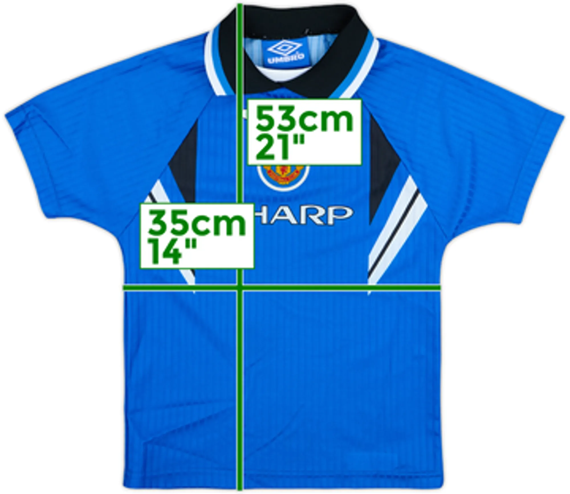 1996-98 Manchester United Third Shirt - 9/10 - (6-7 Years)