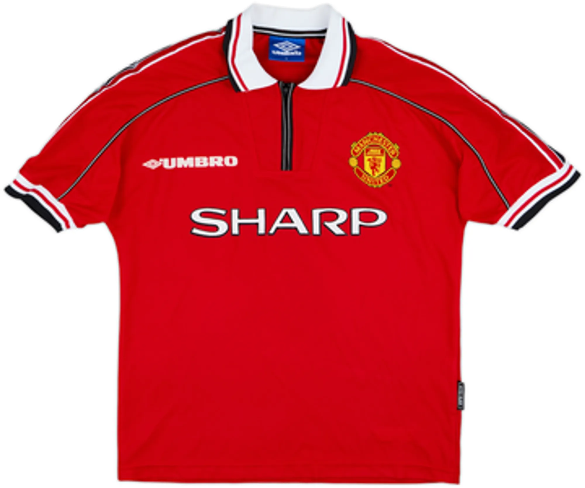1998-00 Manchester United Home Shirt Beckham #7 - 8/10 - (L.Boys)
