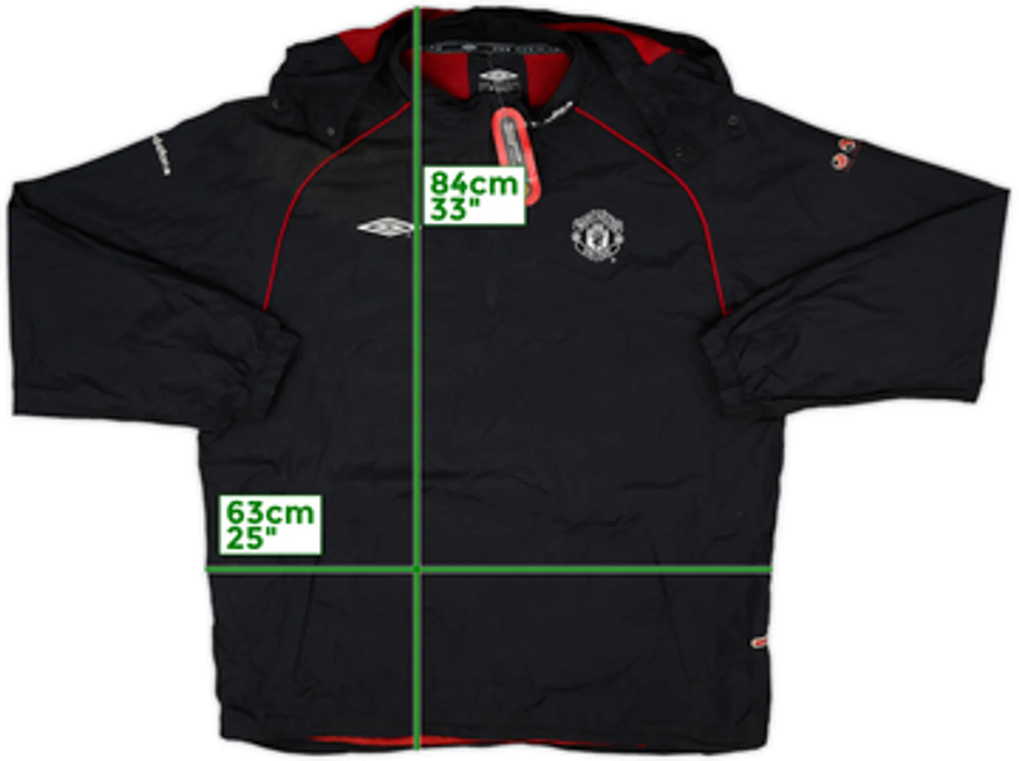 2000-01 Manchester United Umbro 1/4 Zip Track Jacket (XL)