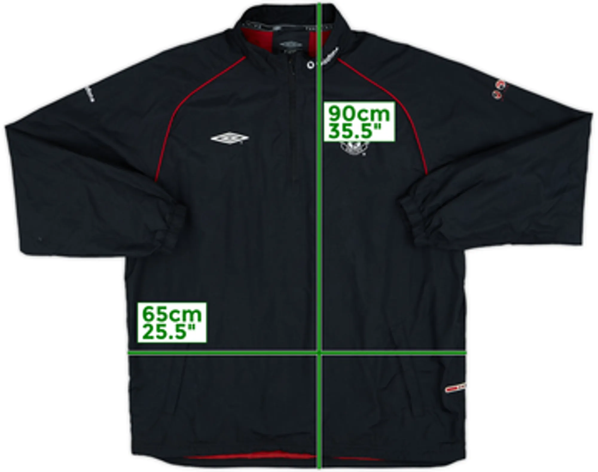 2000-01 Manchester United Umbro 1/4 Zip Track Jacket - 9/10 - (XL)