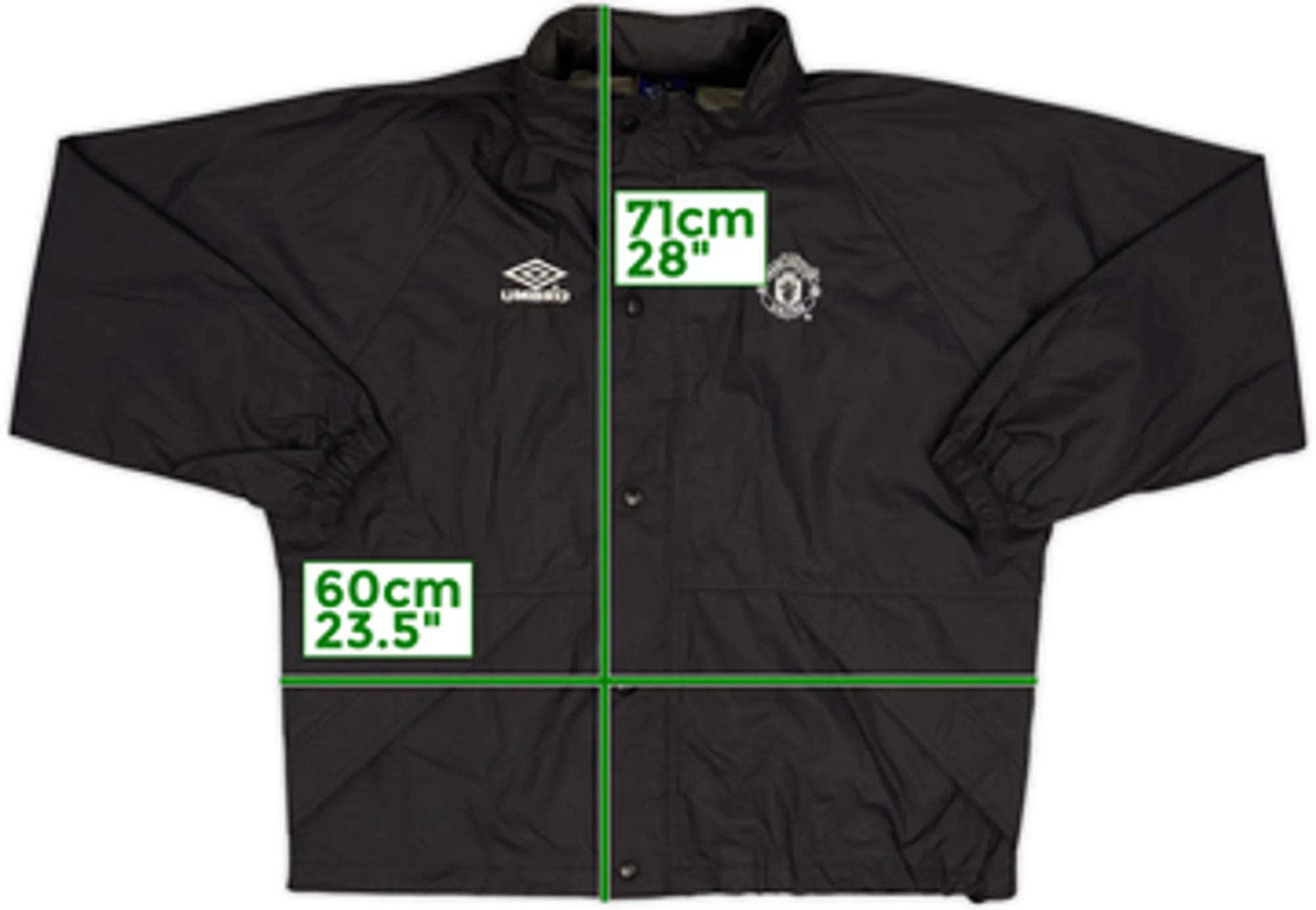 2000-01 Manchester United Umbro Hooded Rain Jacket - 8/10 - (S)