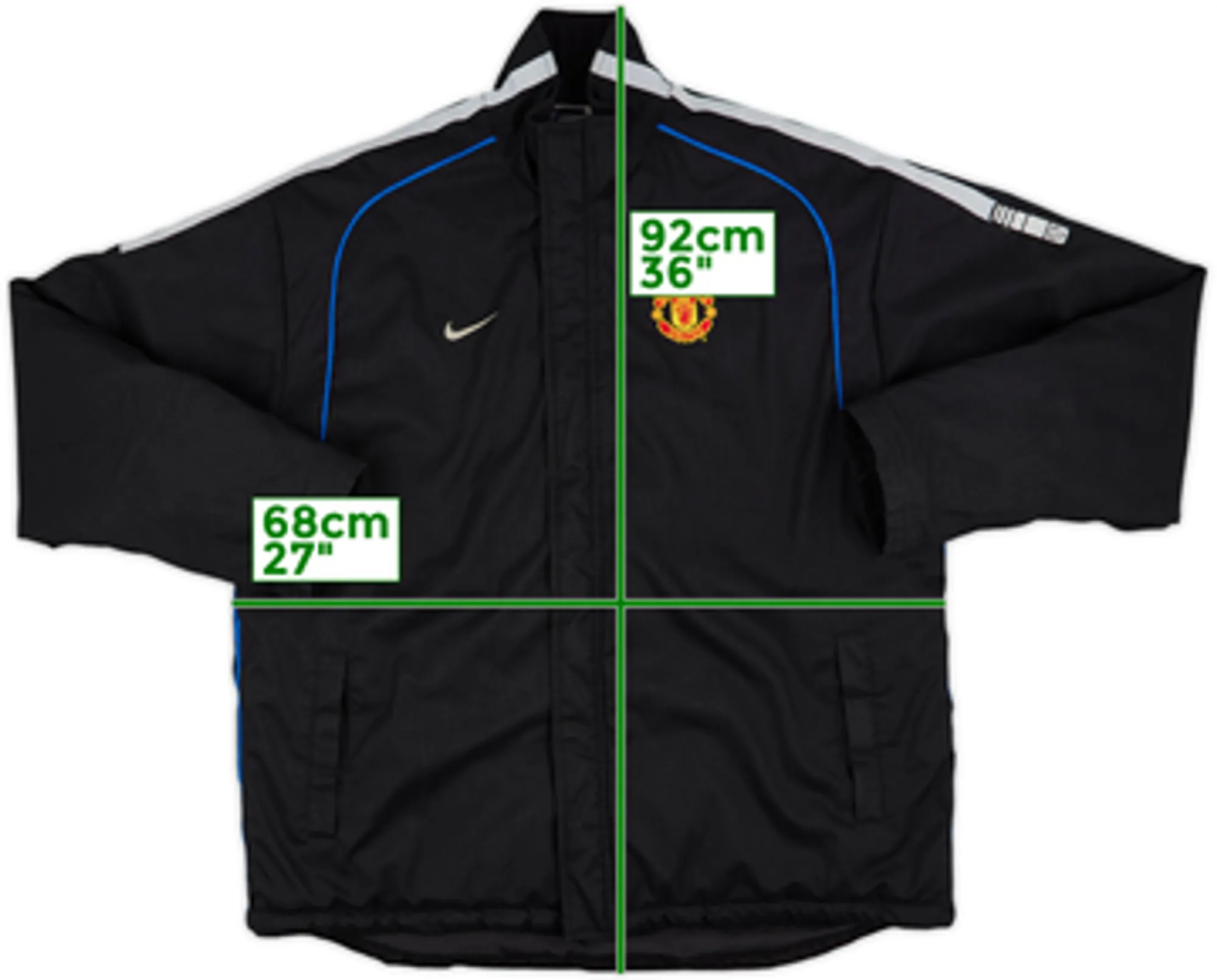 2002-03 Manchester United Nike Padded Bench Coat - 10/10 - (L)