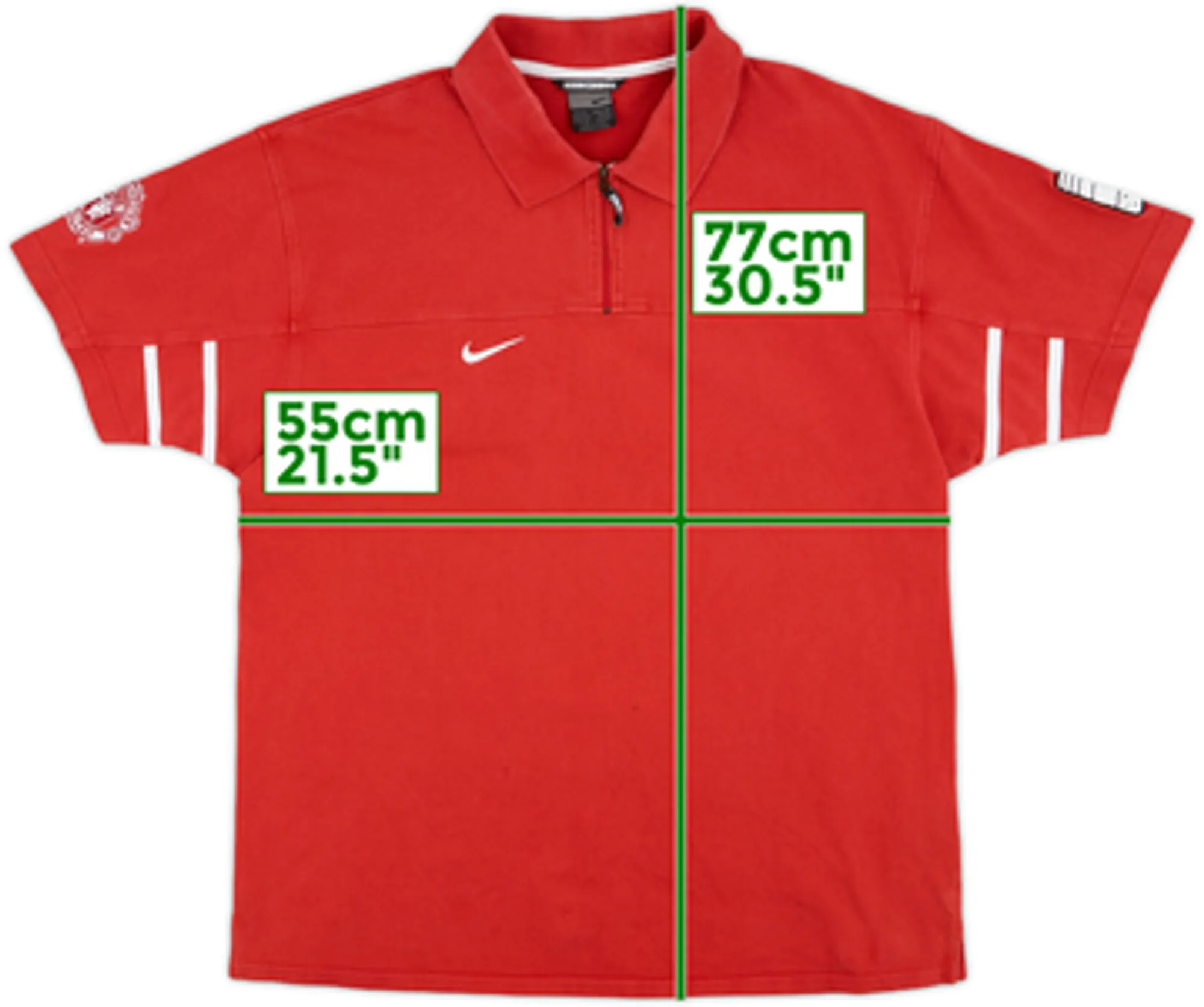 2003-04 Manchester United Nike 1/4 Zip Polo Shirt - 9/10 - (XL)