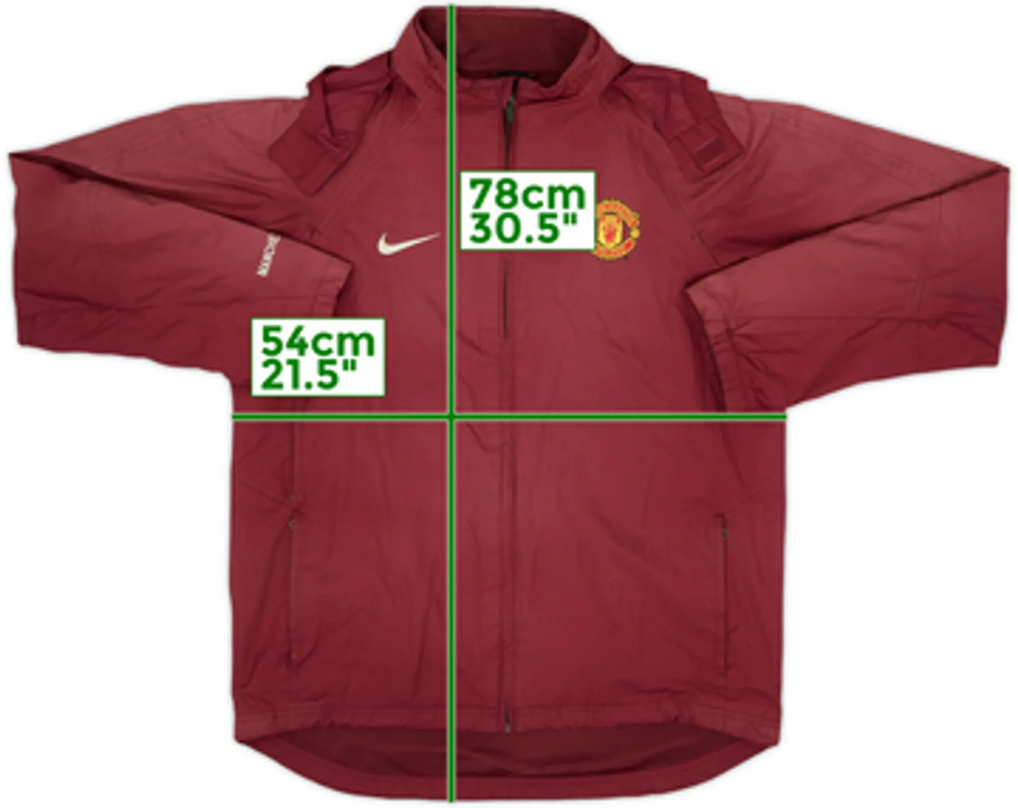 2004-05 Manchester United Nike Hooded Rain Jacket - 5/10 - (M)