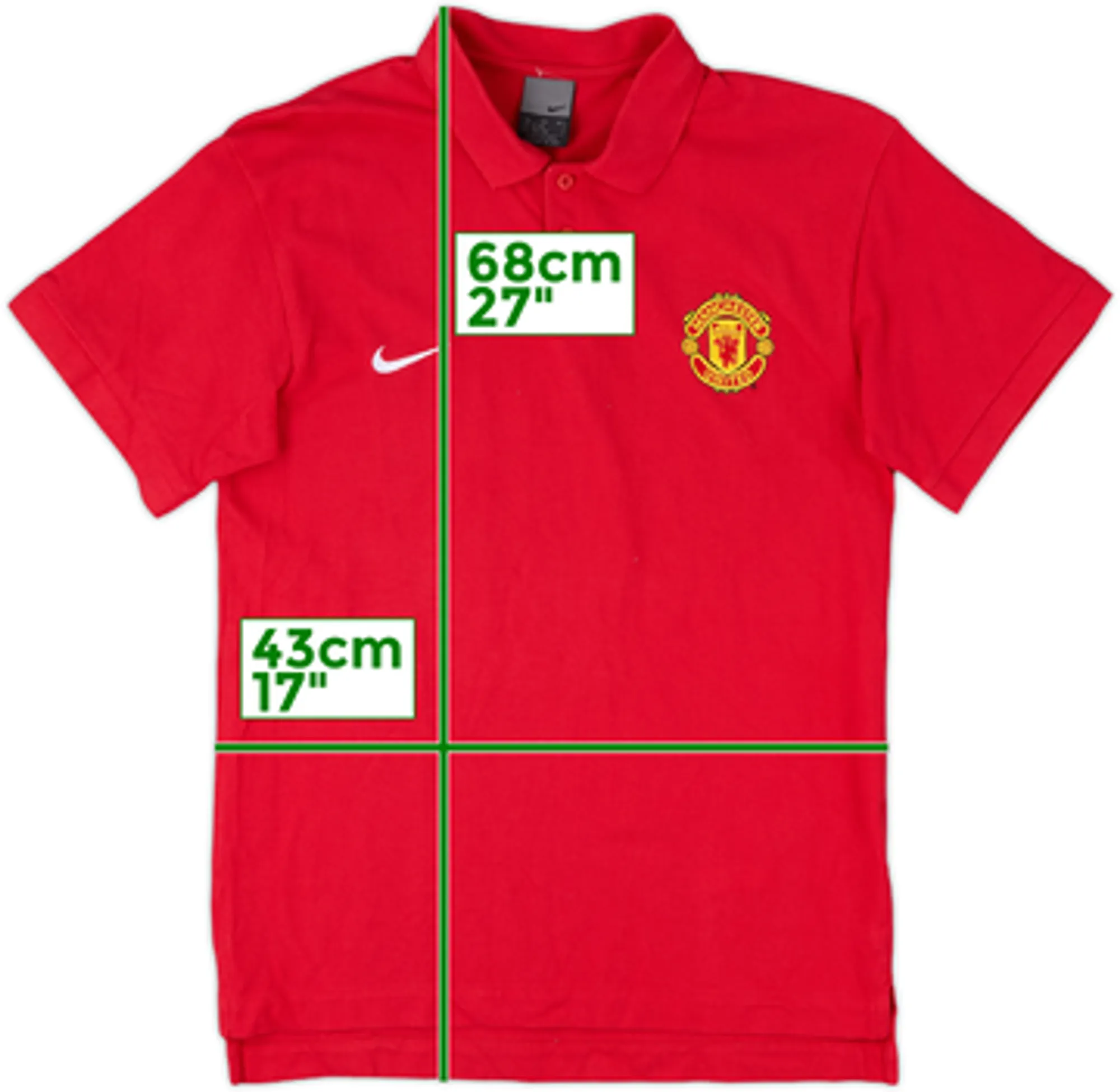 2007-08 Manchester United Nike Polo Shirt - 7/10 - (L)