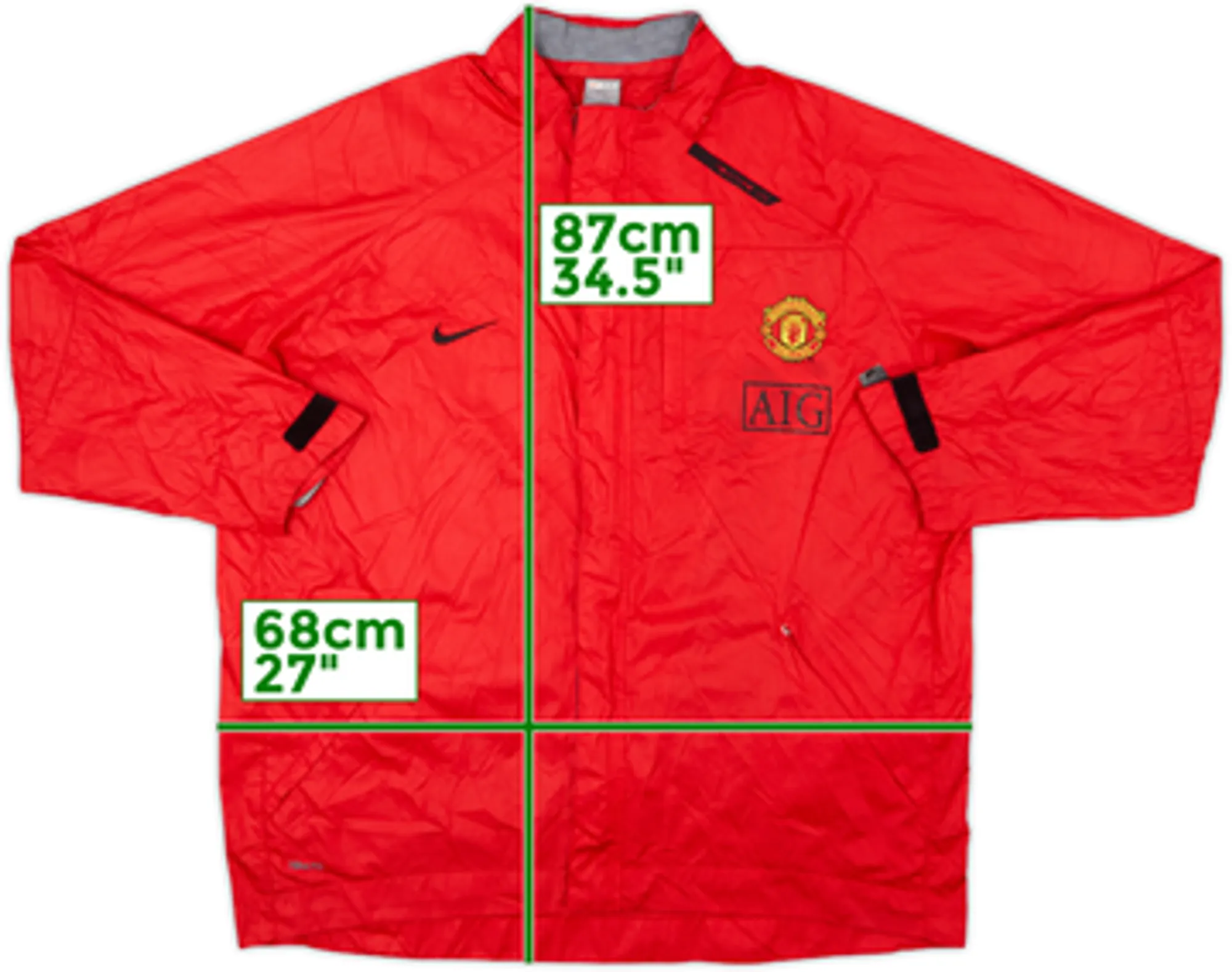 2007-08 Manchester United Nike Rain Jacket - 6/10 - (L)