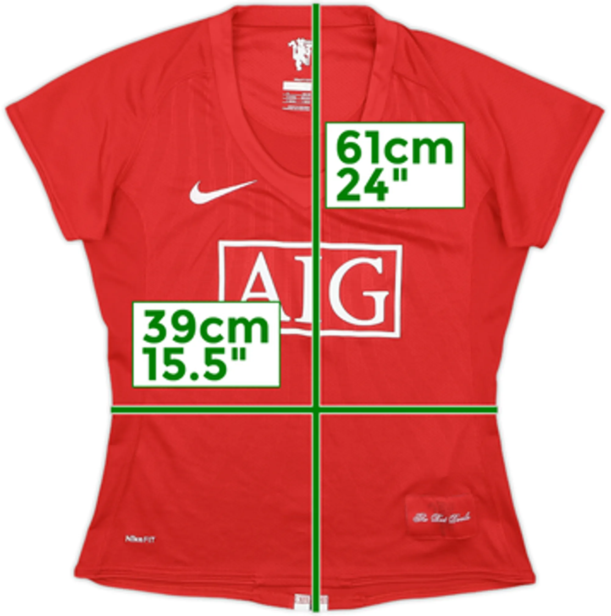 2007-09 Manchester United Home Shirt - 6/10 - (Women's M)