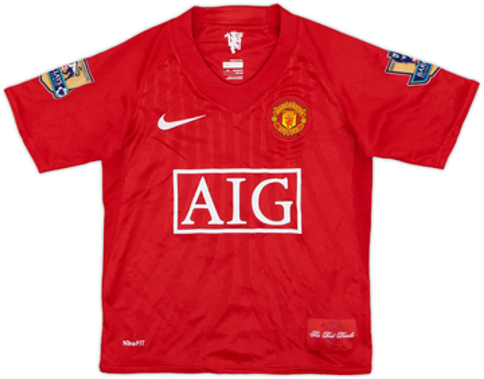 2007-09 Manchester United Home Shirt Dixon #5 - 8/10 - (S.Boys)
