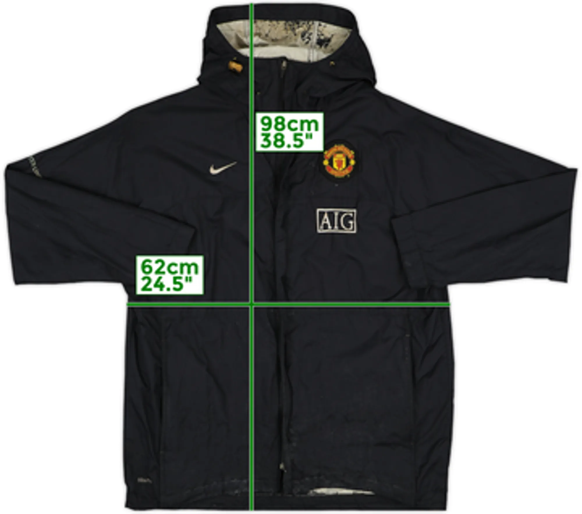2008-09 Manchester United Nike Hooded Track Jacket - 5/10 - (XL)