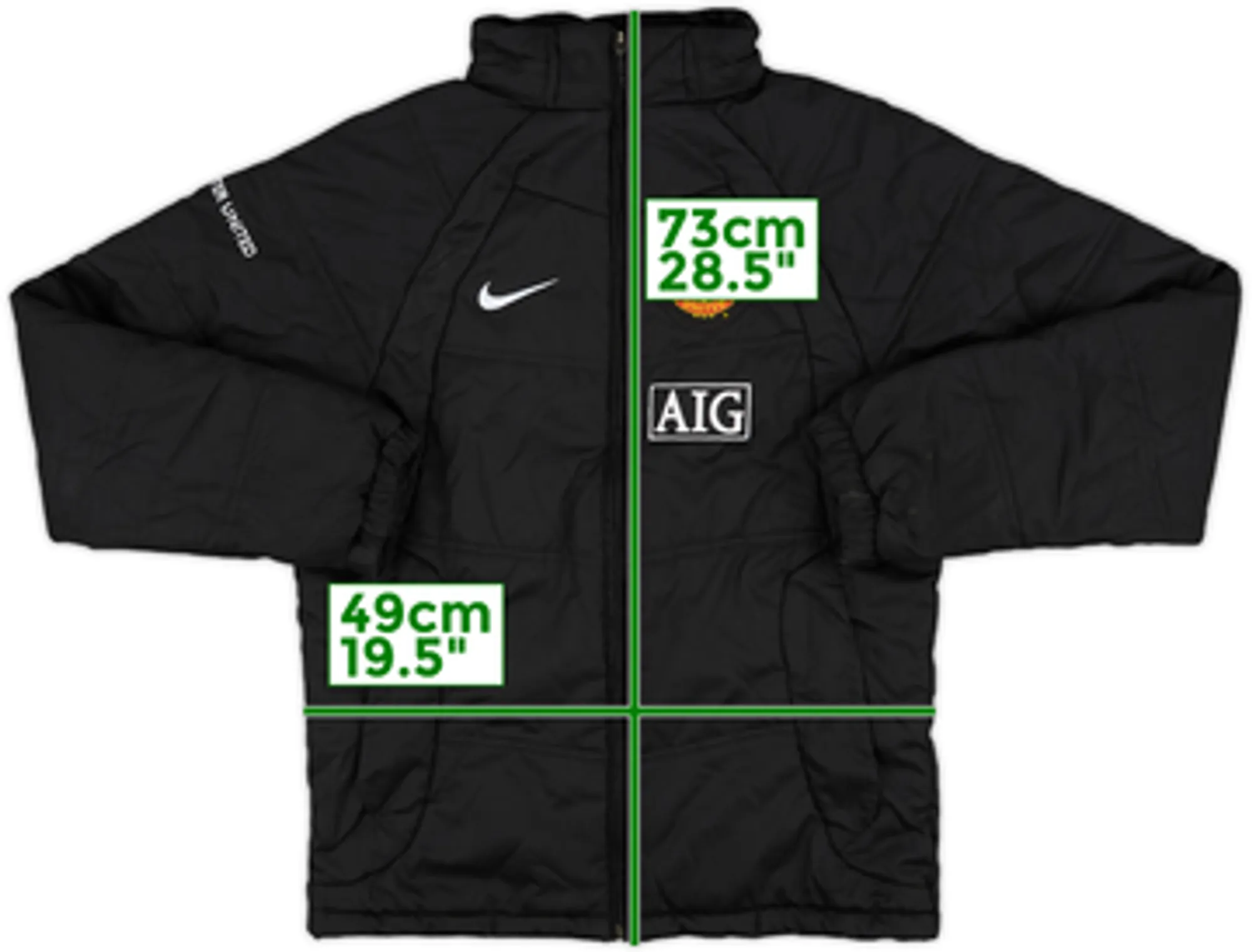 2008-09 Manchester United Nike Padded Bench Coat - 9/10 - (S)