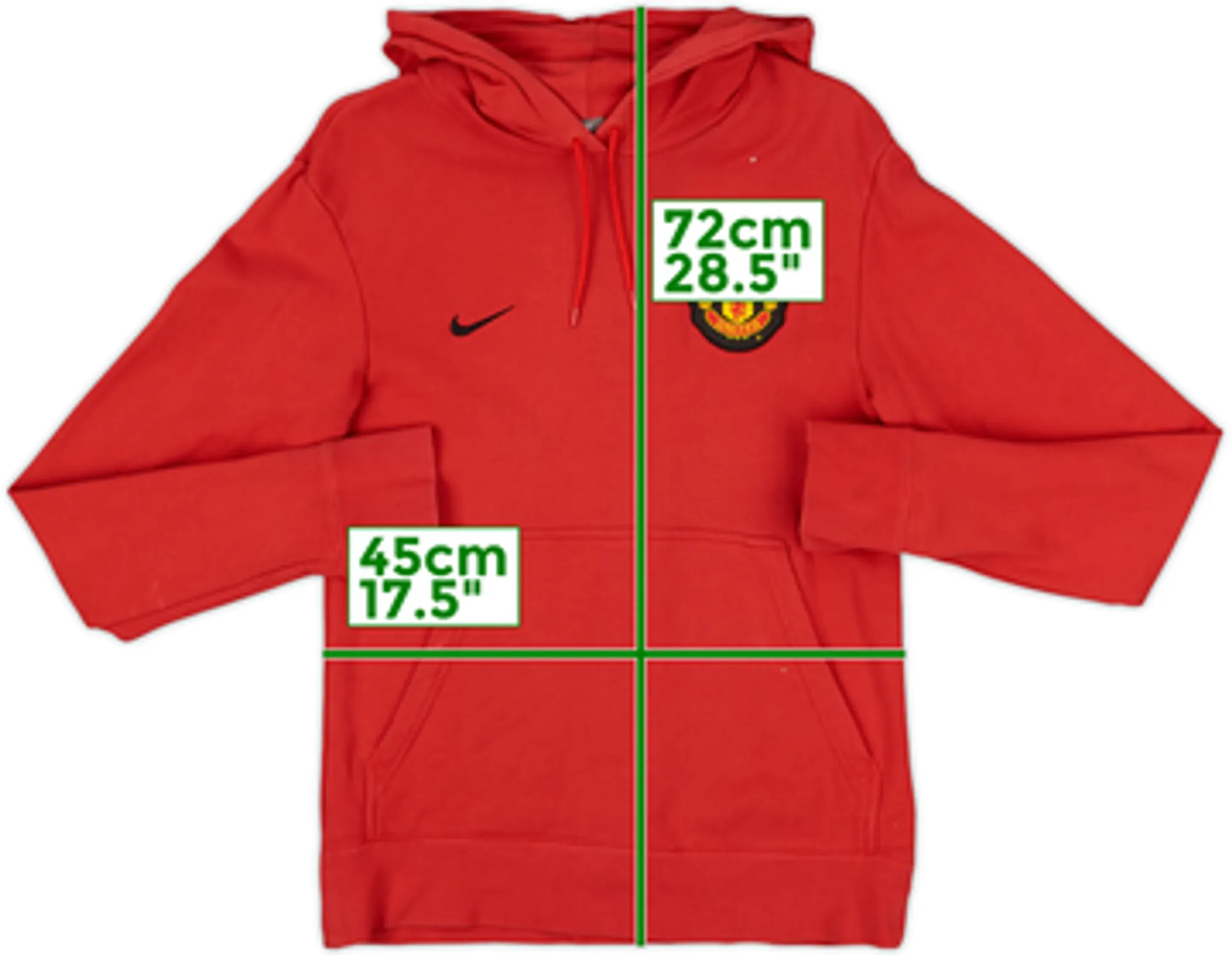 2009-10 Manchester United Nike Hooded Top - 6/10 - (S)