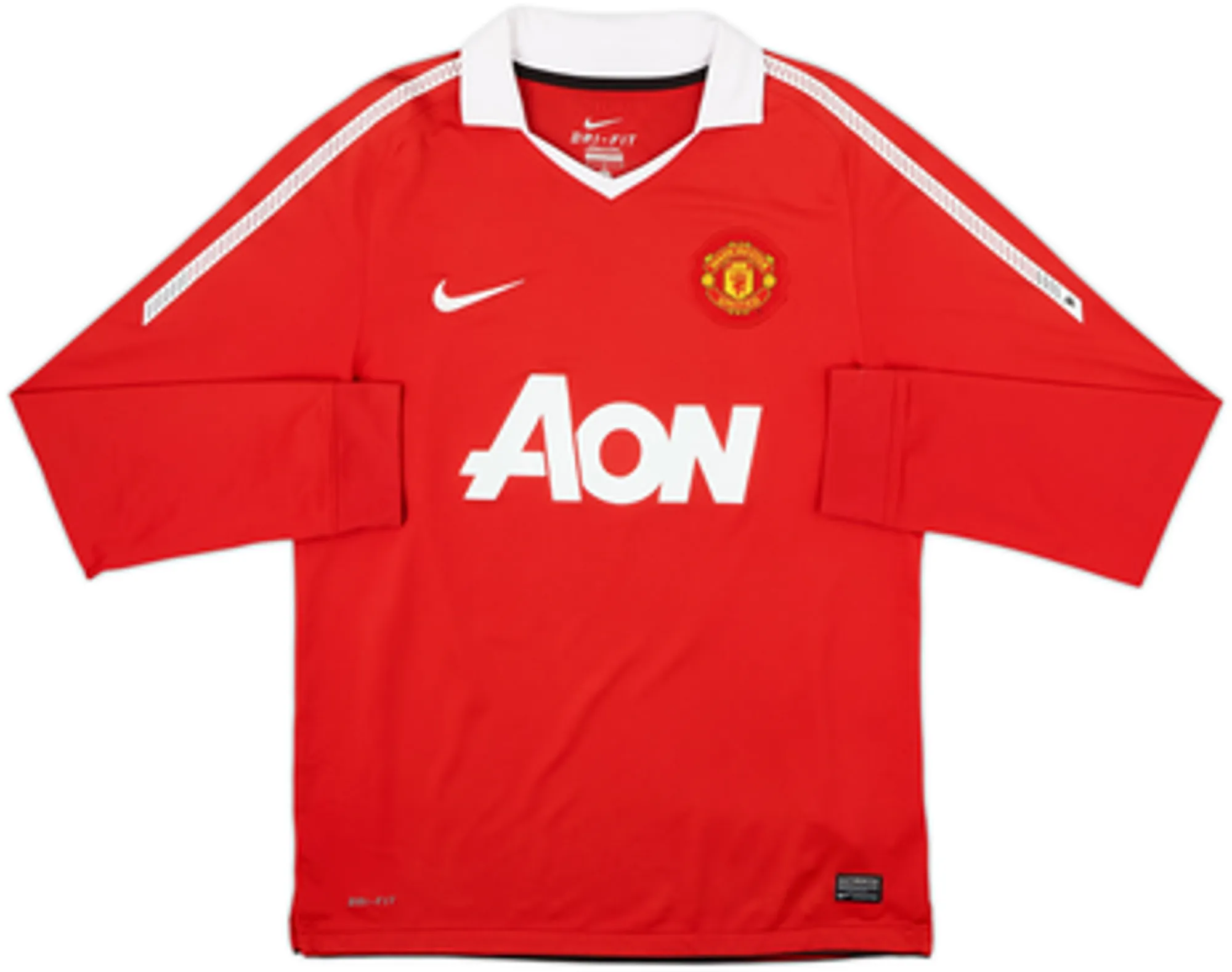 2010-11 Manchester United Home L/S Shirt Rooney #10 - 8/10 - (XL)