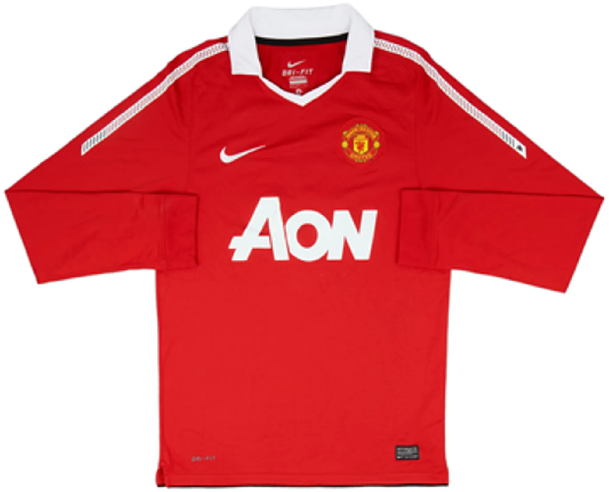 2010-11 Manchester United Home L/S Shirt & Shorts Berbatov #9 - 6/10 - (S)