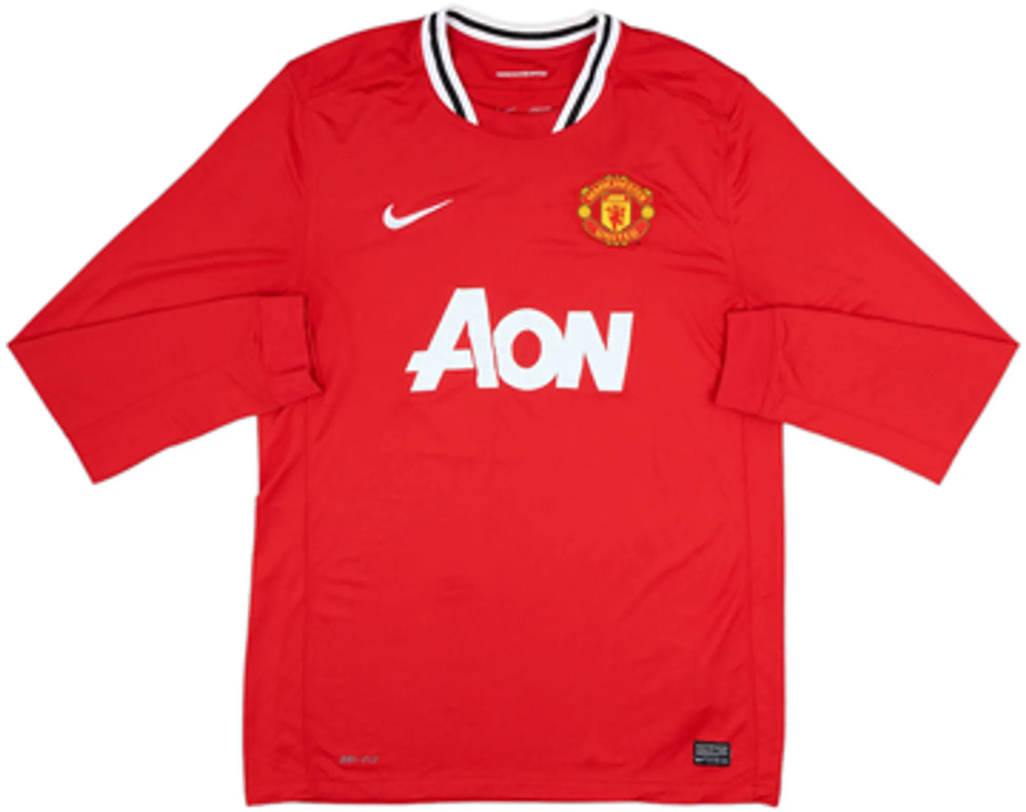 2011-12 Manchester United Home L/S Shirt Jones #4 - 6/10 - (L)