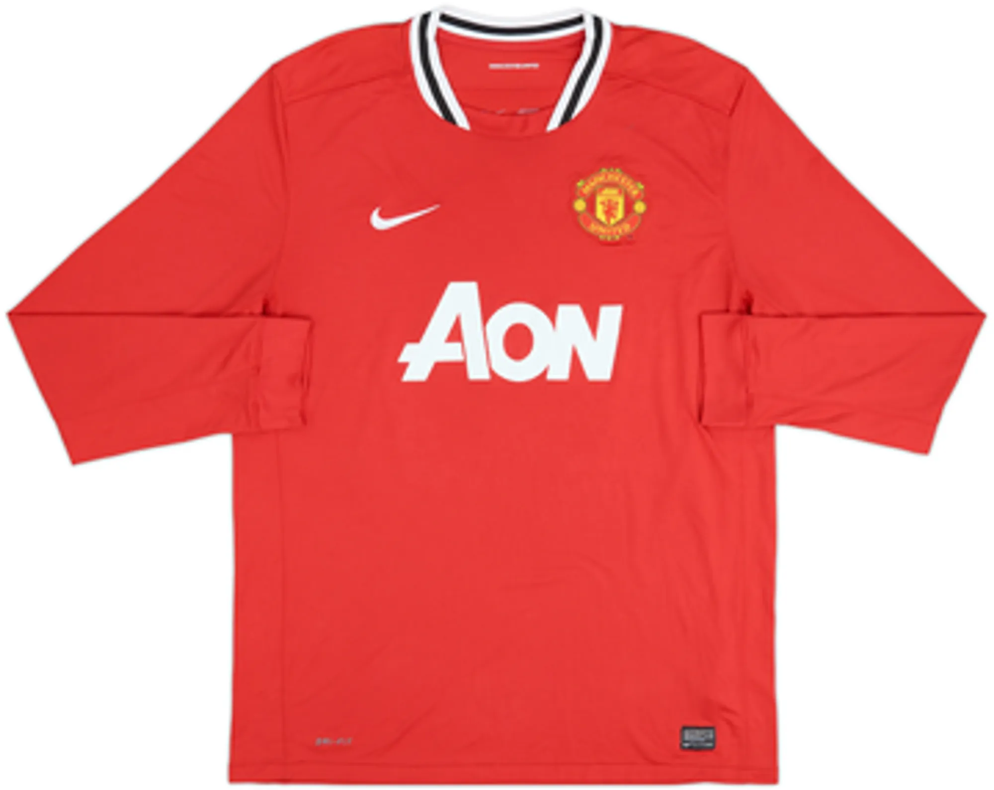 2011-12 Manchester United Home L/S Shirt Rooney #10 - 6/10 - (M)
