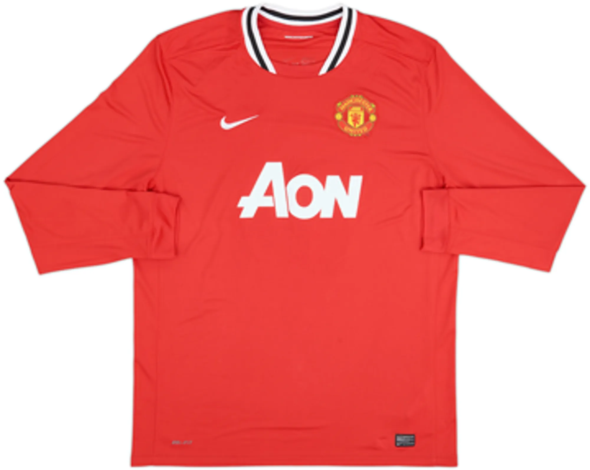 2011-12 Manchester United Home L/S Shirt Rooney #10 - 8/10 - (XXL)