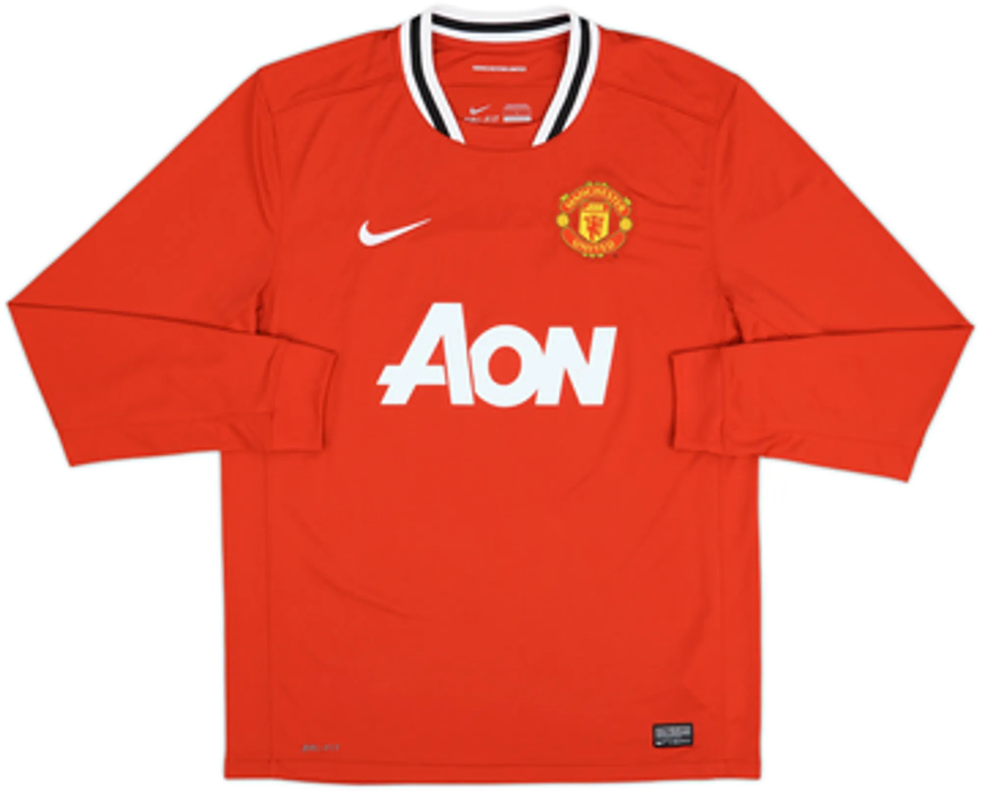 2011-12 Manchester United Home L/S Shirt Rooney #10 - 9/10 - (M)