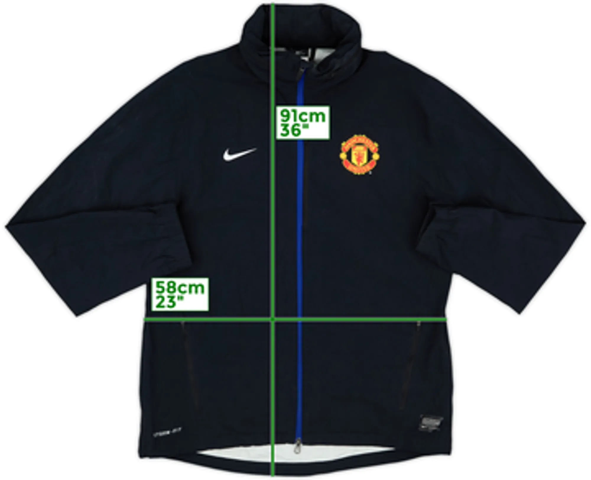 2013-14 Manchester United Nike Hooded Track Jacket - 8/10 - (L)