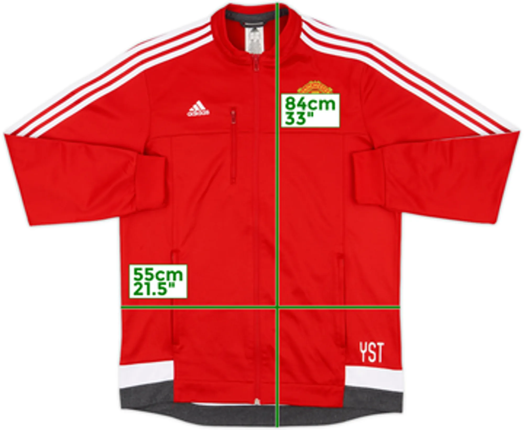2015-16 Manchester United Staff Issue adidas Track Jacket YST - 8/10 - (L)