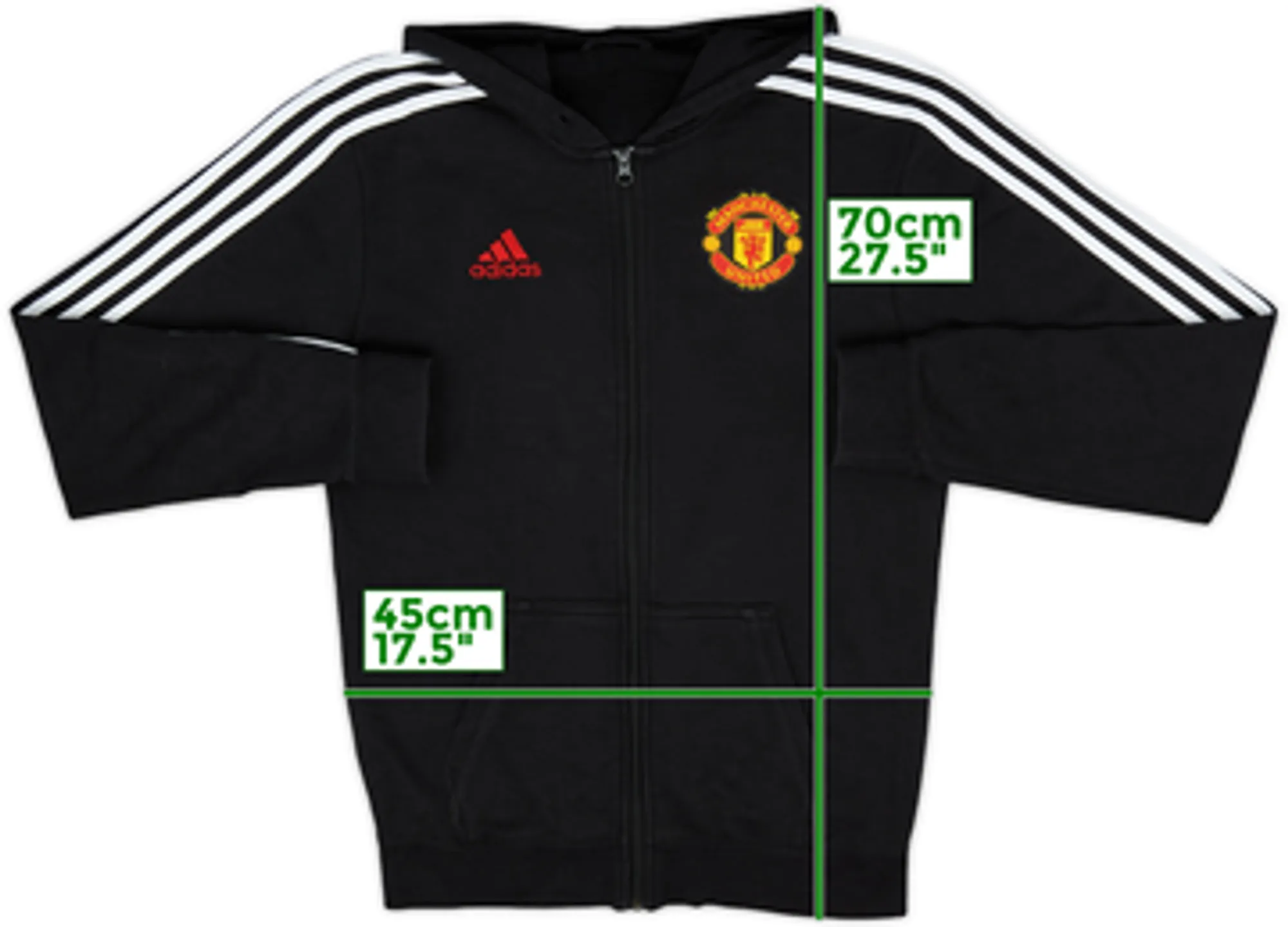 2015-16 Manchester United adidas Hooded Track Jacket - 6/10 - (L)