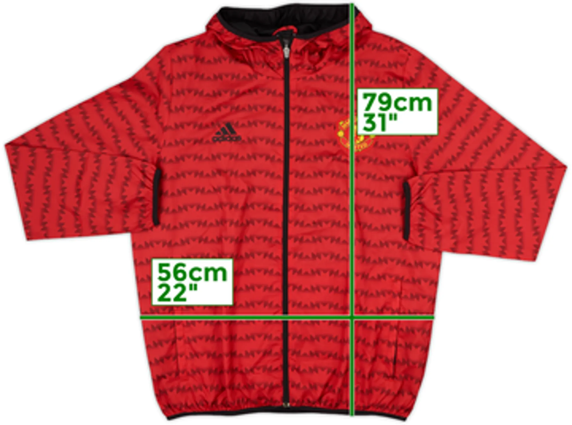 2015-16 Manchester United adidas Hooded Track Jacket - 10/10 - (L)