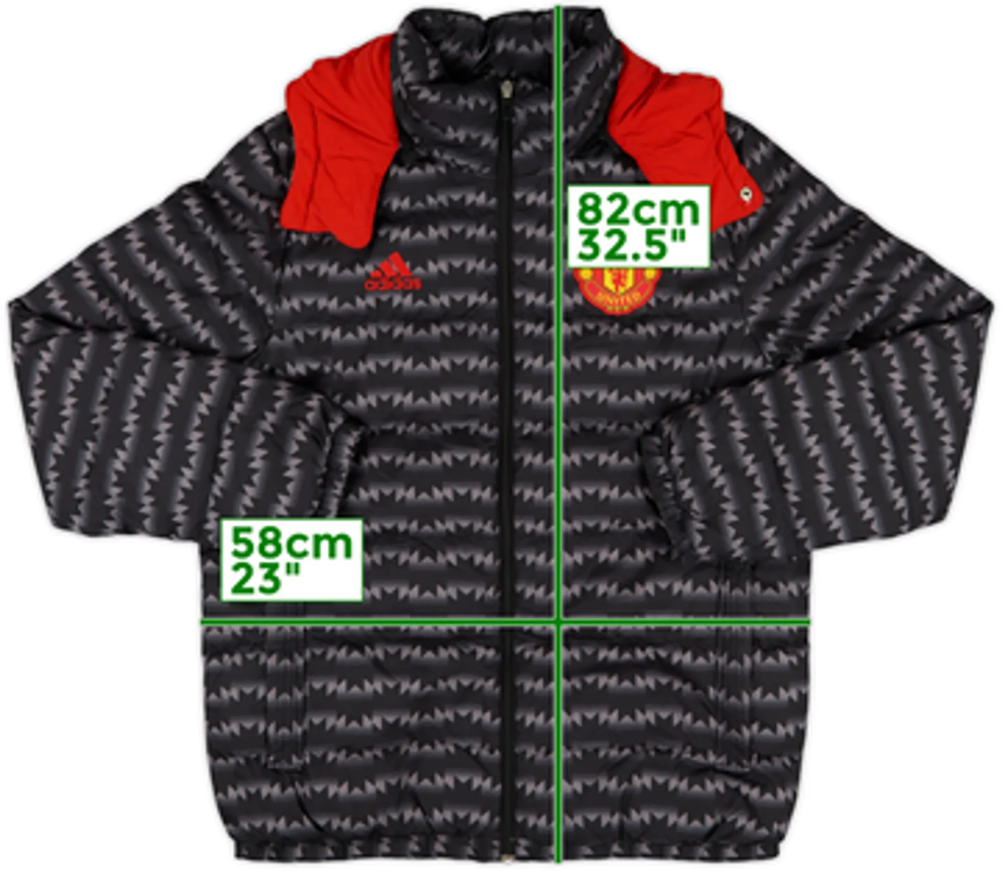 2015-16 Manchester United adidas Padded Bench Coat - 6/10 - (M)