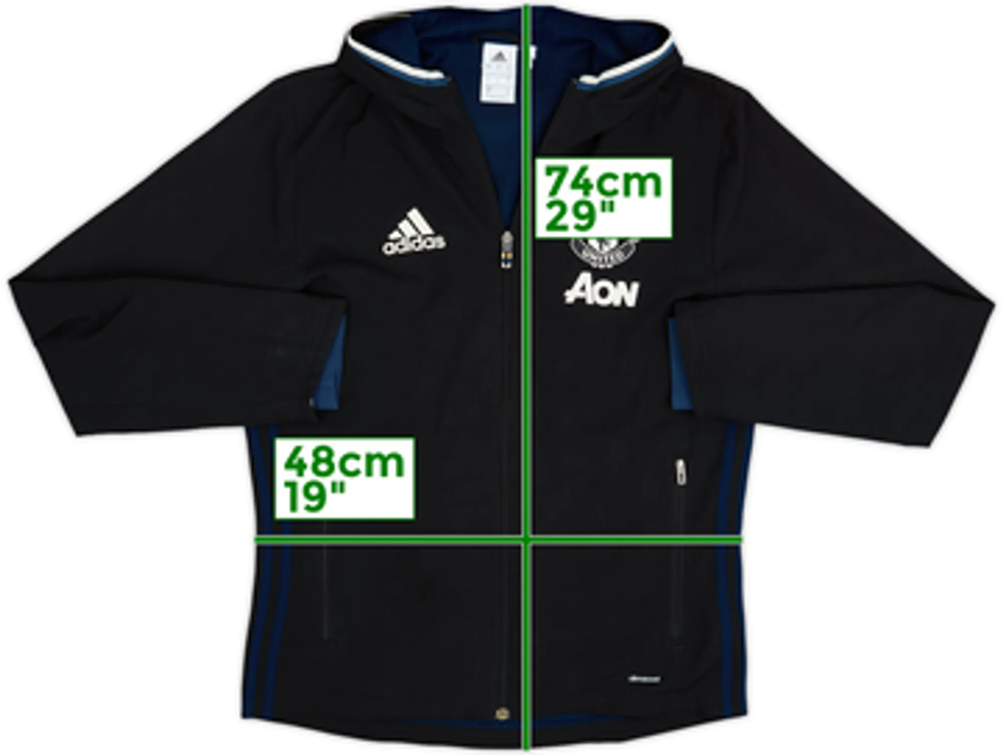 2016-17 Manchester United adidas Hooded Track Jacket - 7/10 - (L)
