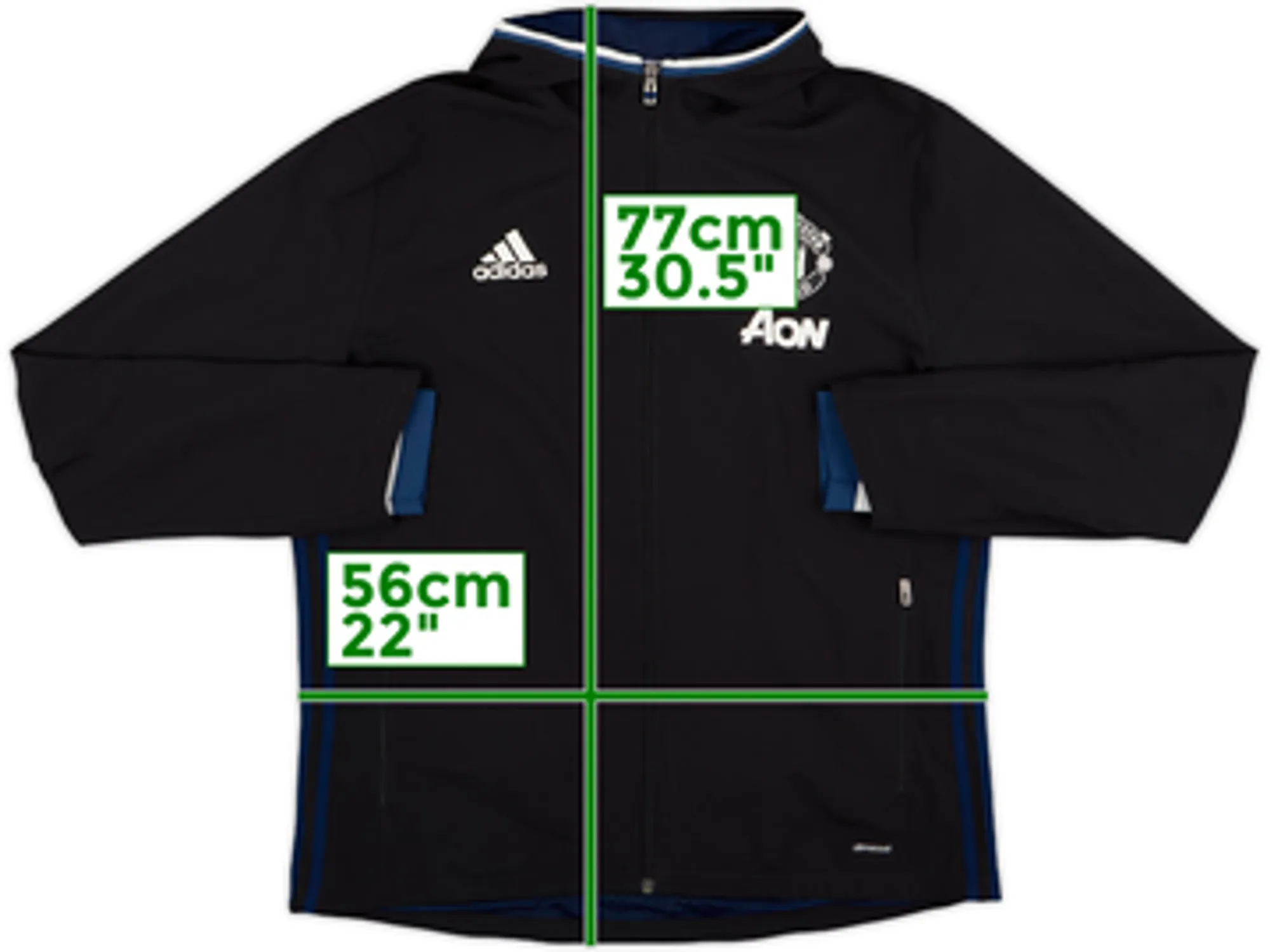 2016-17 Manchester United adidas Hooded Track Jacket - 9/10 - (L)