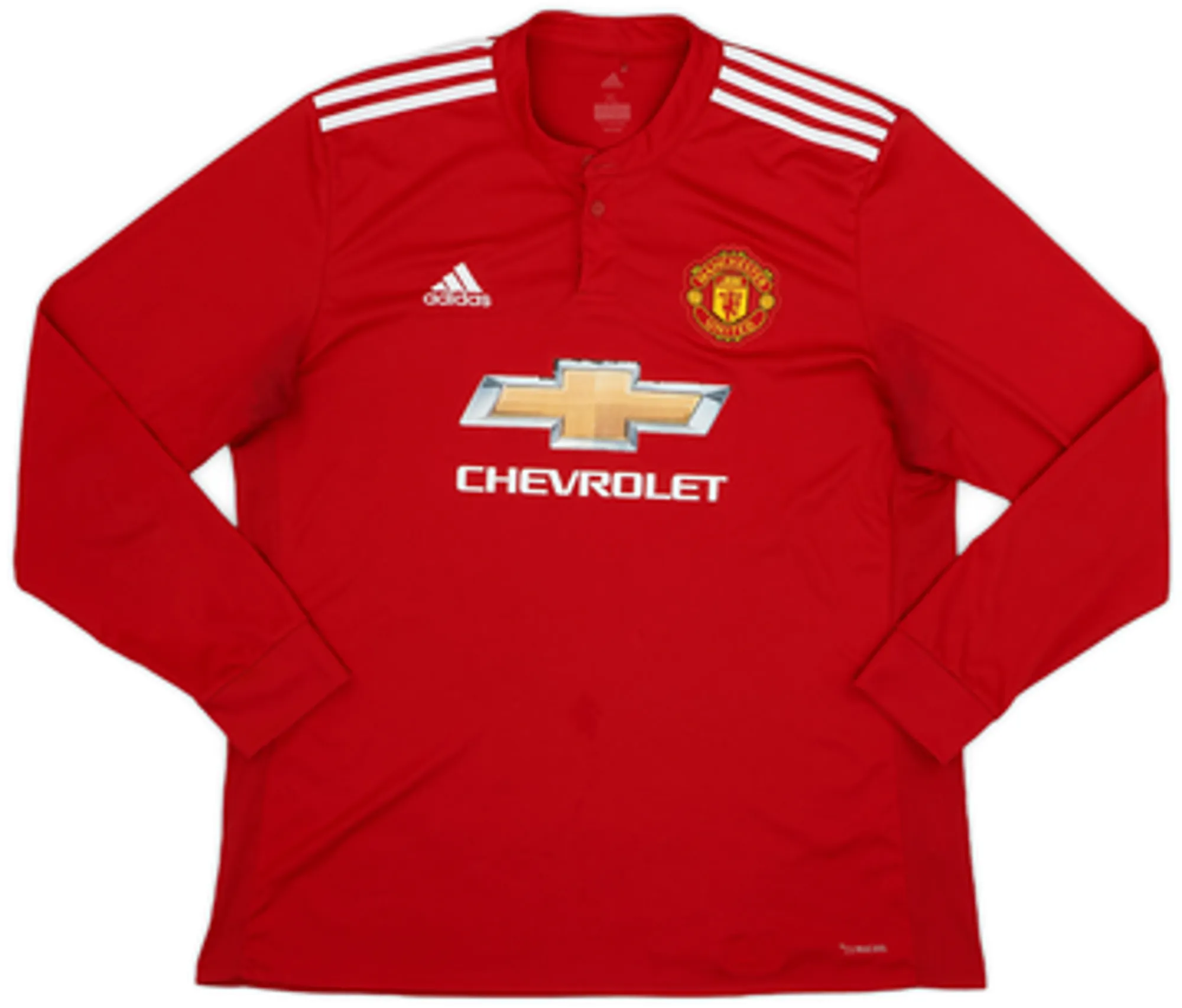 2017-18 Manchester United Home L/S Shirt - 6/10 - (XL)