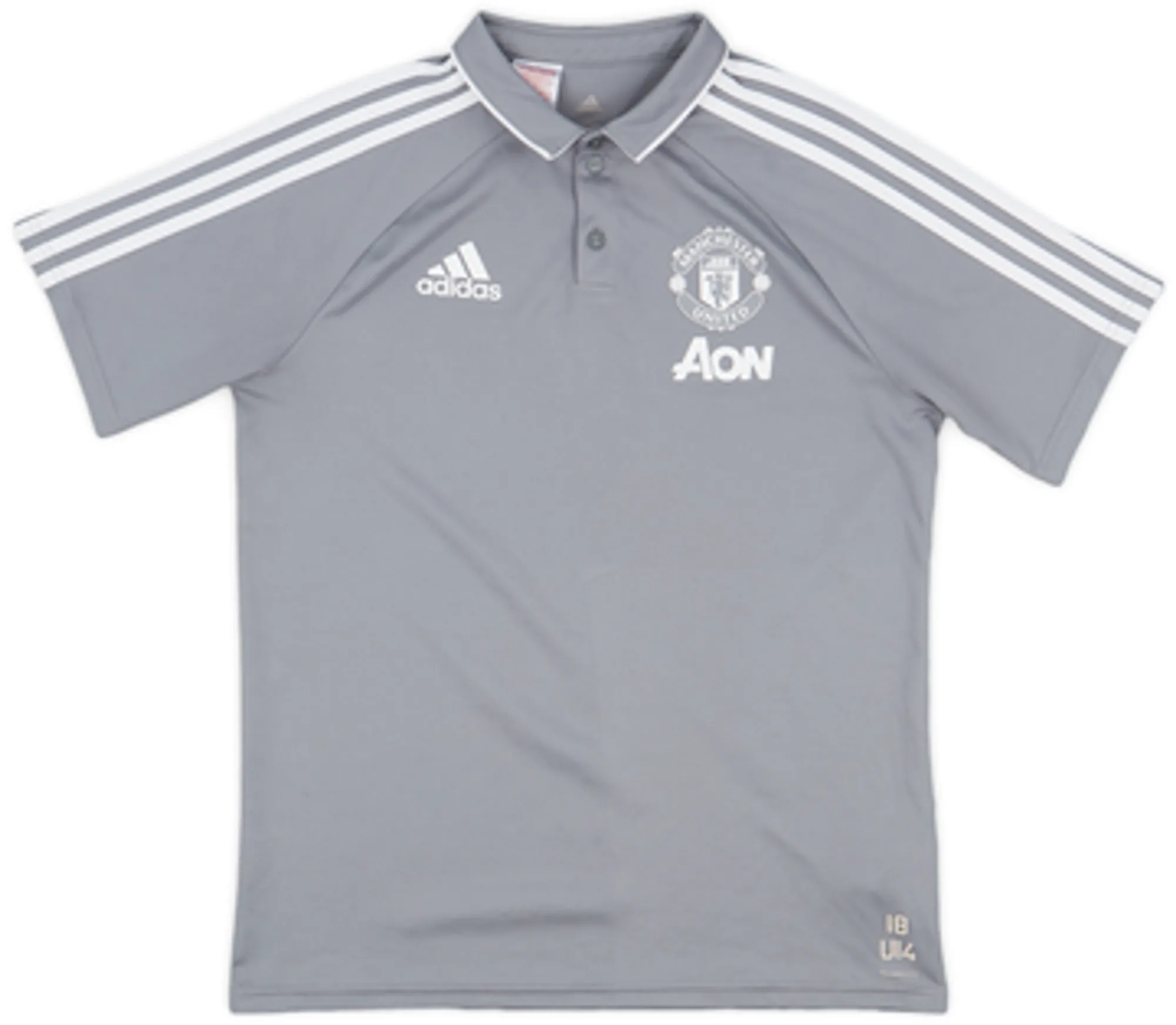 2017-18 Manchester United Youth Player Issue adidas Polo Shirt #18 - 8/10 - (XL.Boys)