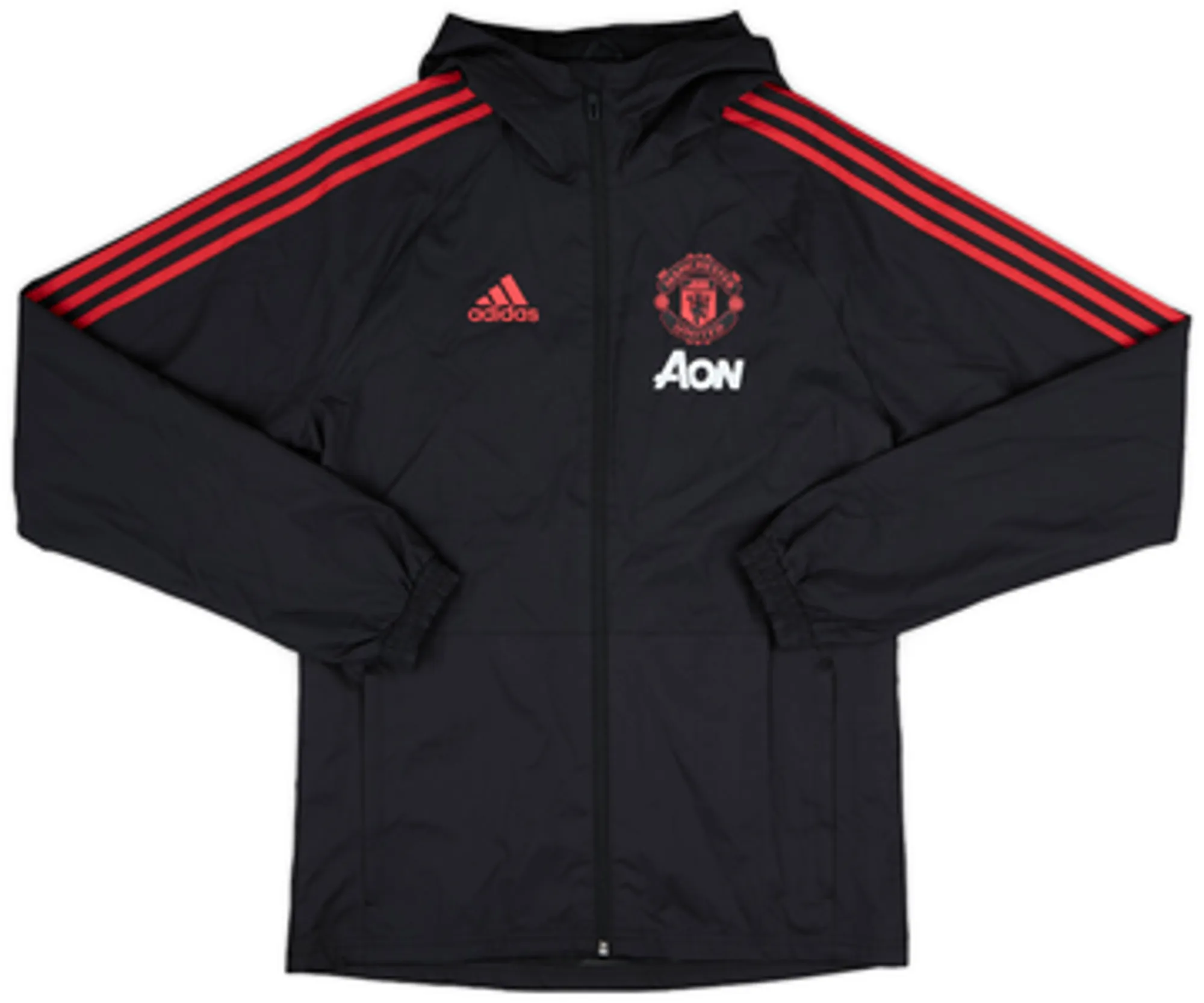 2018-19 Manchester United adidas Hooded Rain Jacket - 9/10 - (L)