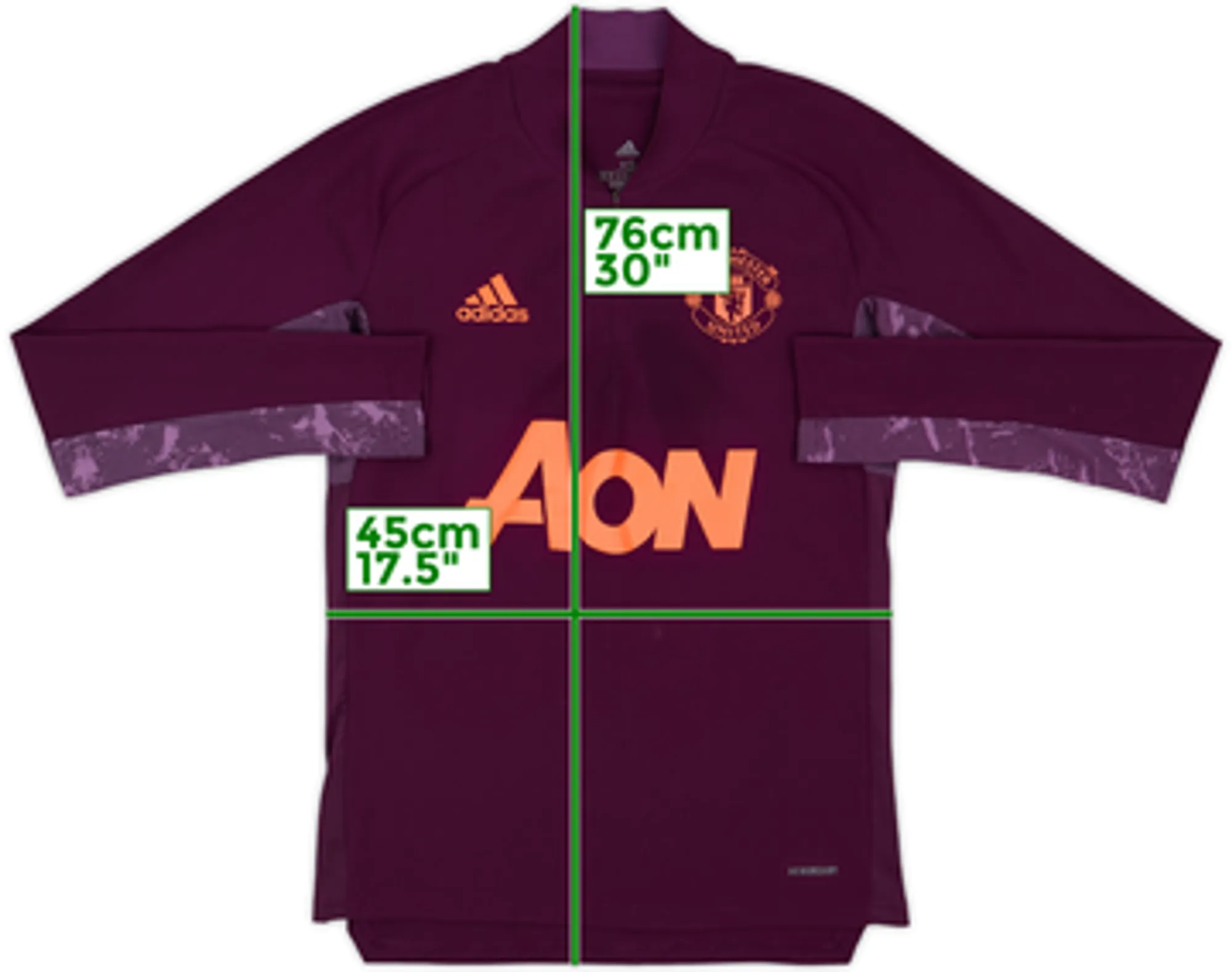 2020-21 Manchester United adidas 1/4 Zip Drill Top - 7/10 - (M.Boys)