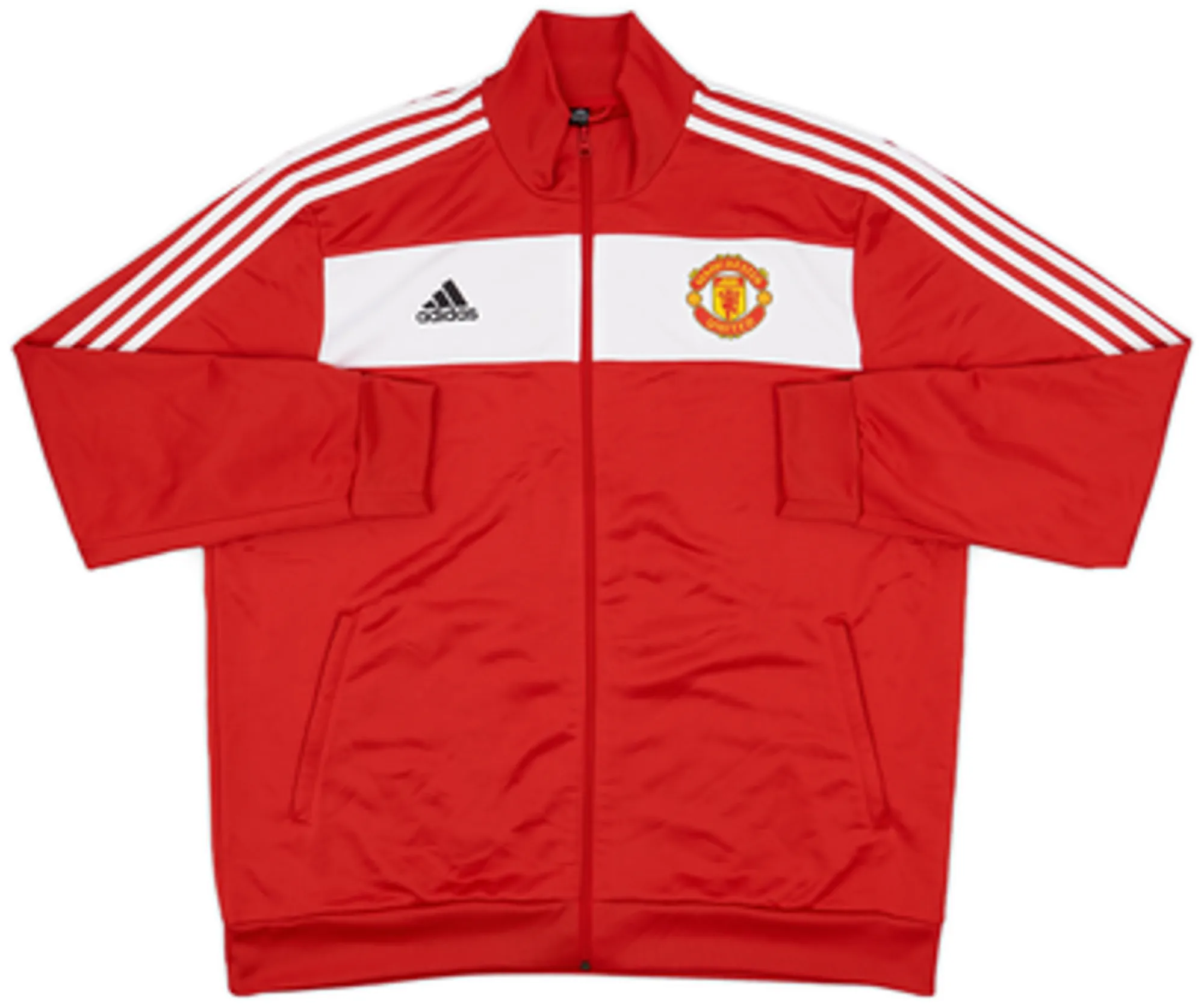 2020-21 Manchester United adidas 3-Stripe Track Jacket - 8/10 - (S)