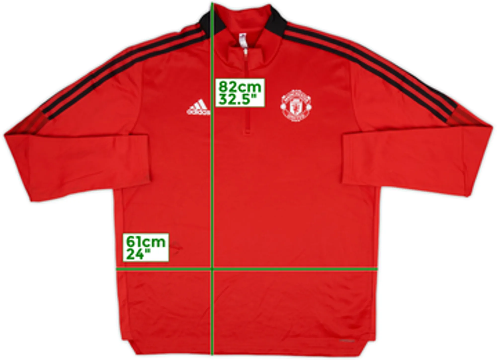 2021-22 Manchester United adidas 1/4 Zip Drill Top - 6/10 - (XXL)