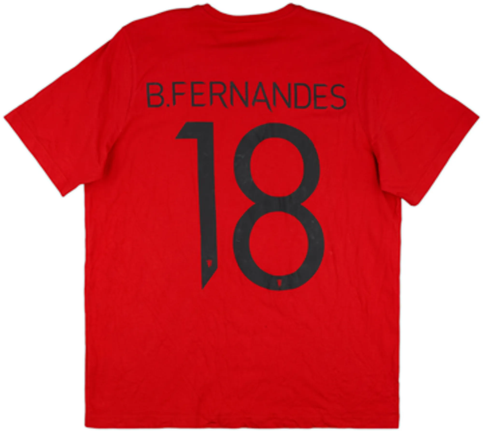 2021-22 Manchester United adidas Cotton Tee B.Fernandes #18 - 7/10 - (XL)