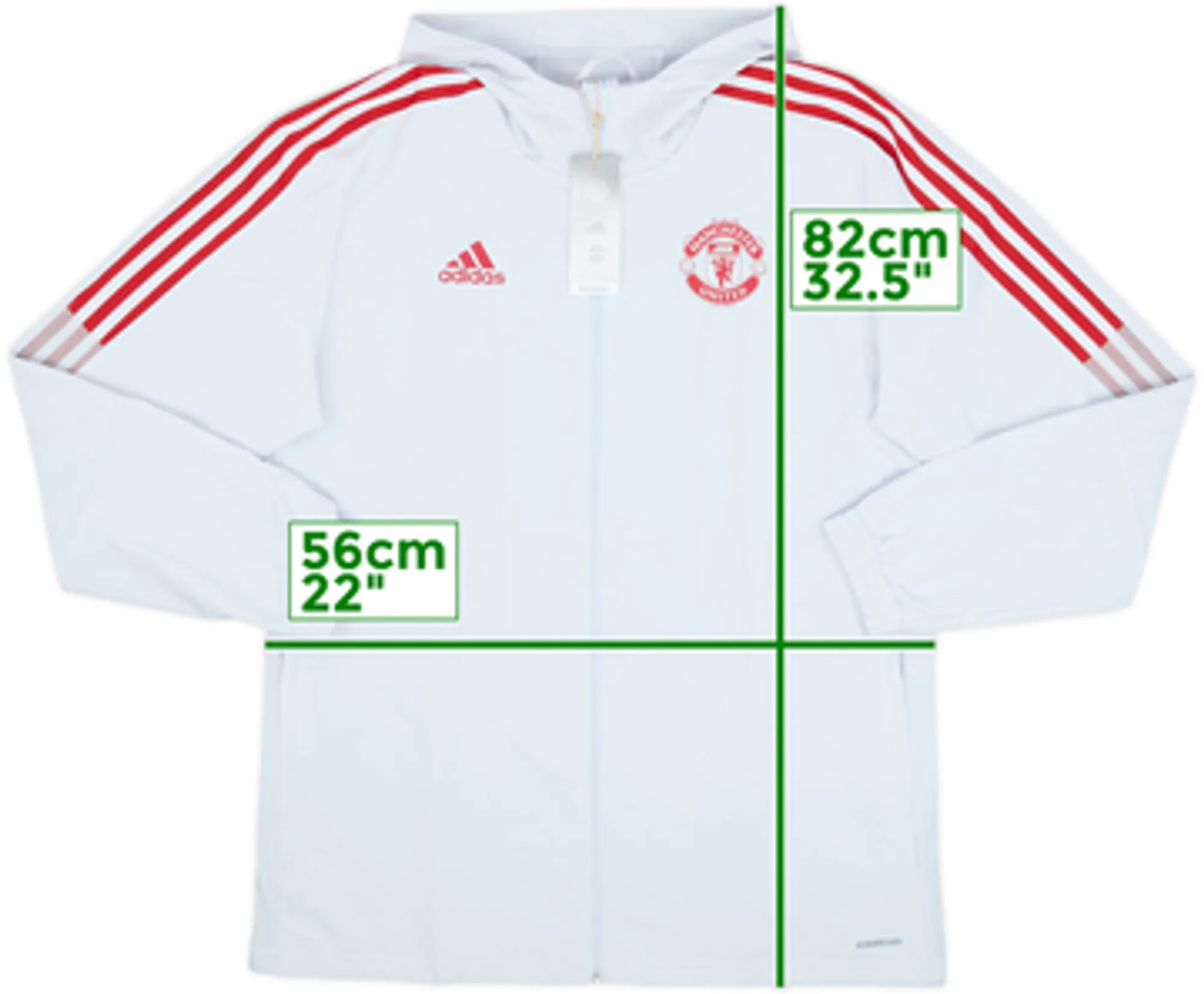 2021-22 Manchester United adidas Hooded Track Jacket (L)